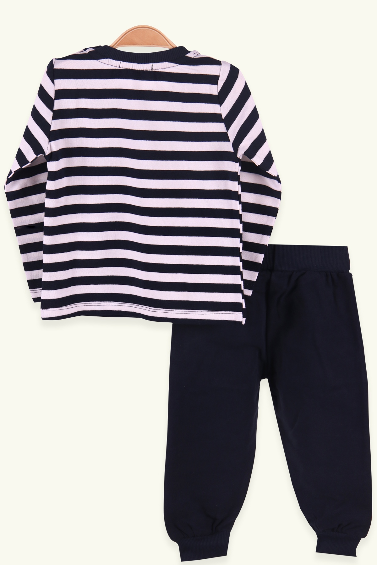 Breeze Erkek Bebek Eşofman Takımı Cepli Çizgili Lacivert (9 Ay-3 Yaş)