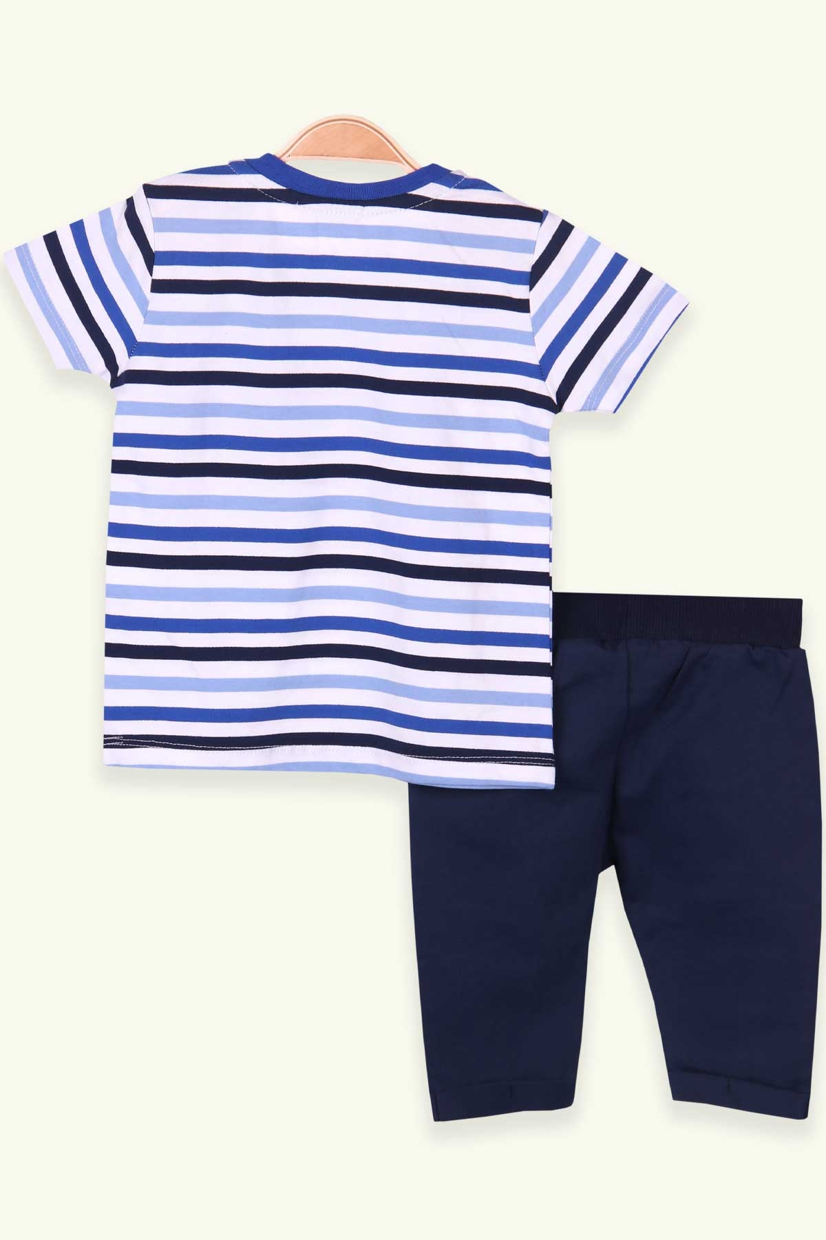 Breeze Erkek Bebek Eşofman Takımı Çizgili Cepli Karışık Renk (6 Ay-2 Yaş)
