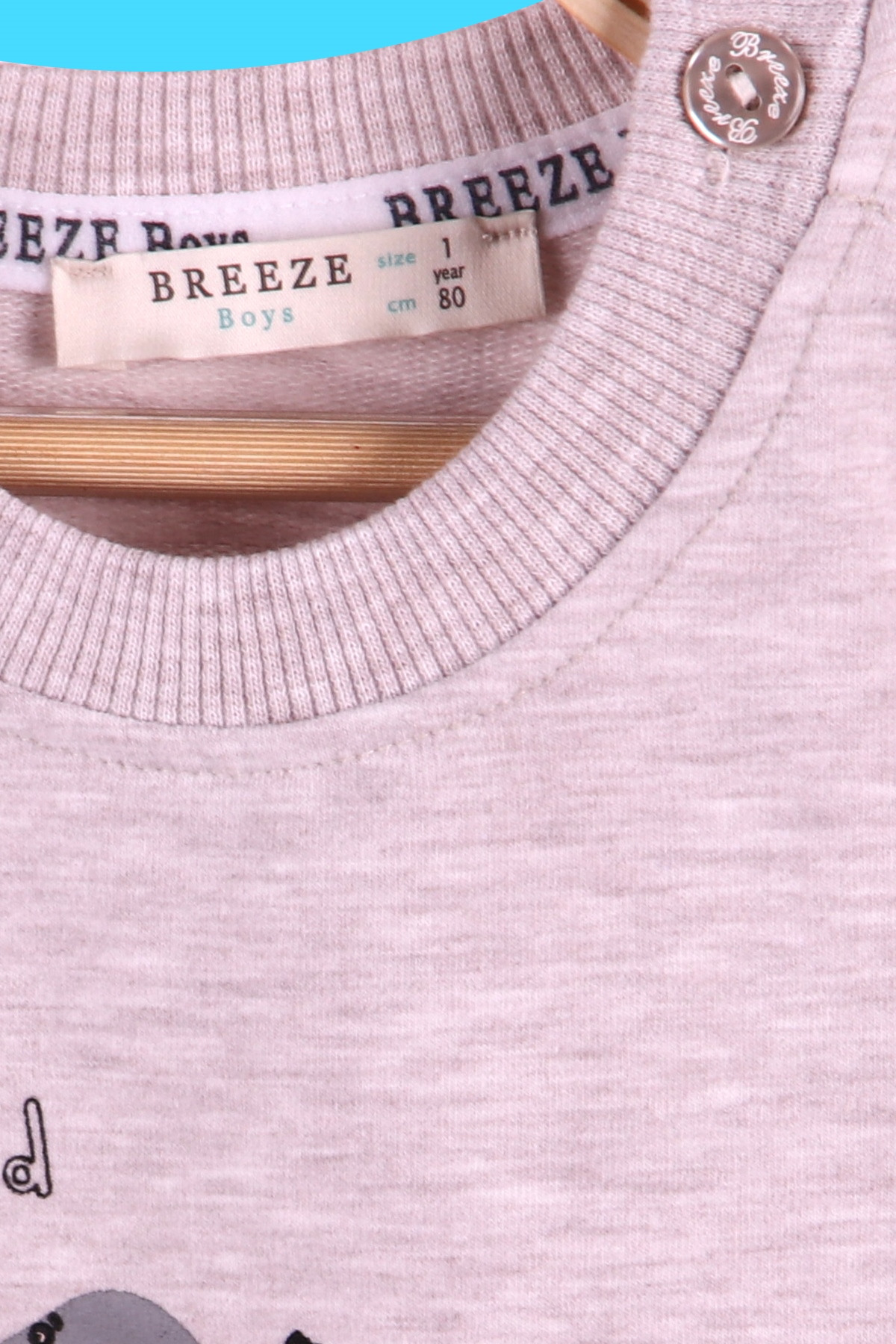 Breeze Erkek Bebek Eşofman Takımı Hayvancık Desenli Bej (9 Ay-3 Yaş)