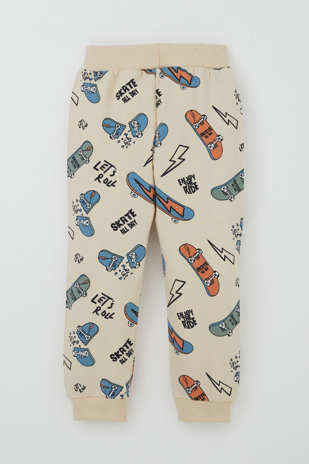 Breeze Erkek Bebek Eşofman Takımı Kaykay Zamanı Lacivert (9 Ay-3 Yaş)