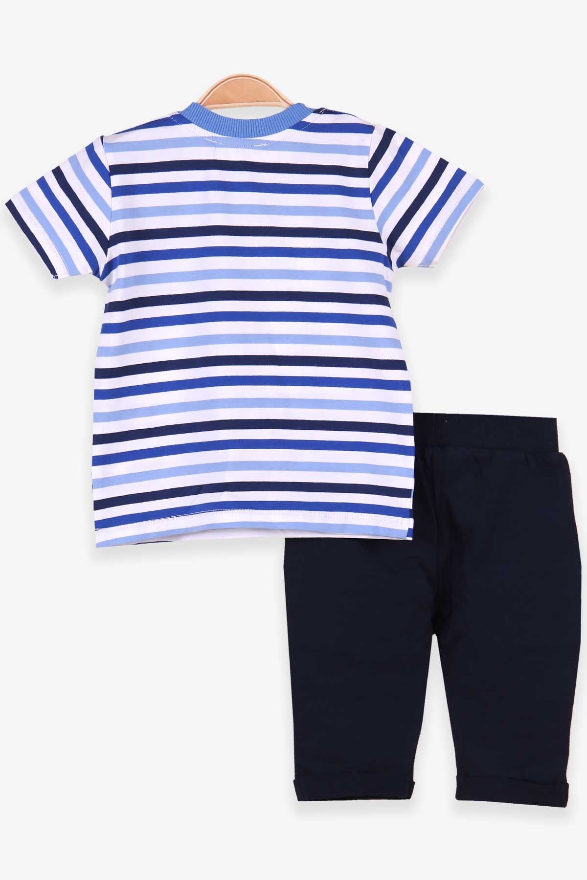 Breeze Erkek Bebek Eşofman Takımı Panda Baskılı Mavi (6 Ay-1.5 Yaş)