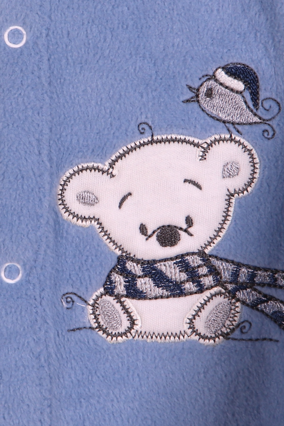 Breeze Erkek Bebek Eşofman Takımı Polar Ayıcıklı Mavi (4 Ay-1 Yaş)