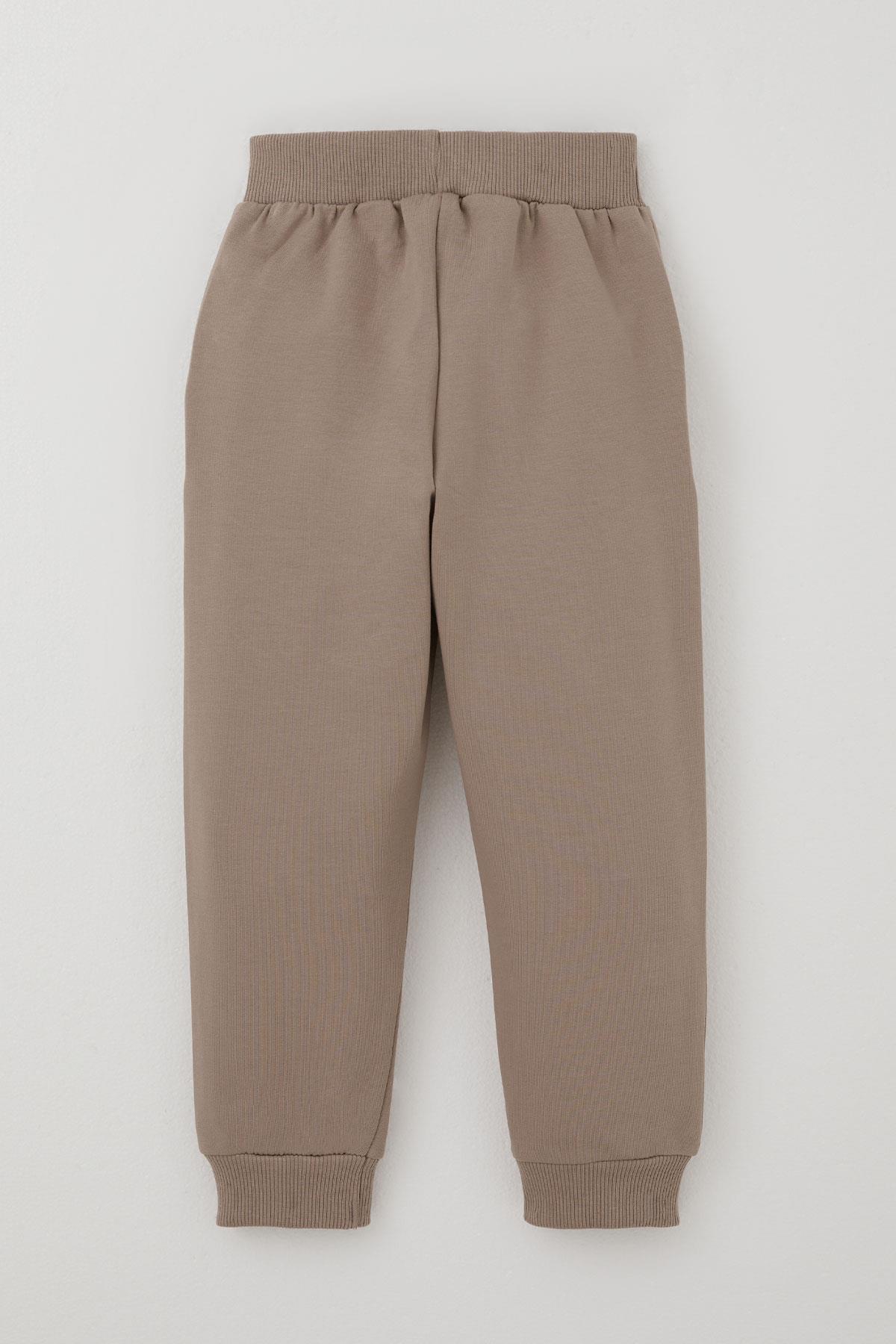 Breeze Erkek Bebek Eşofman Takımı Sevimli Köpekçikler Desenli Bej (9 Ay-3 Yaş)