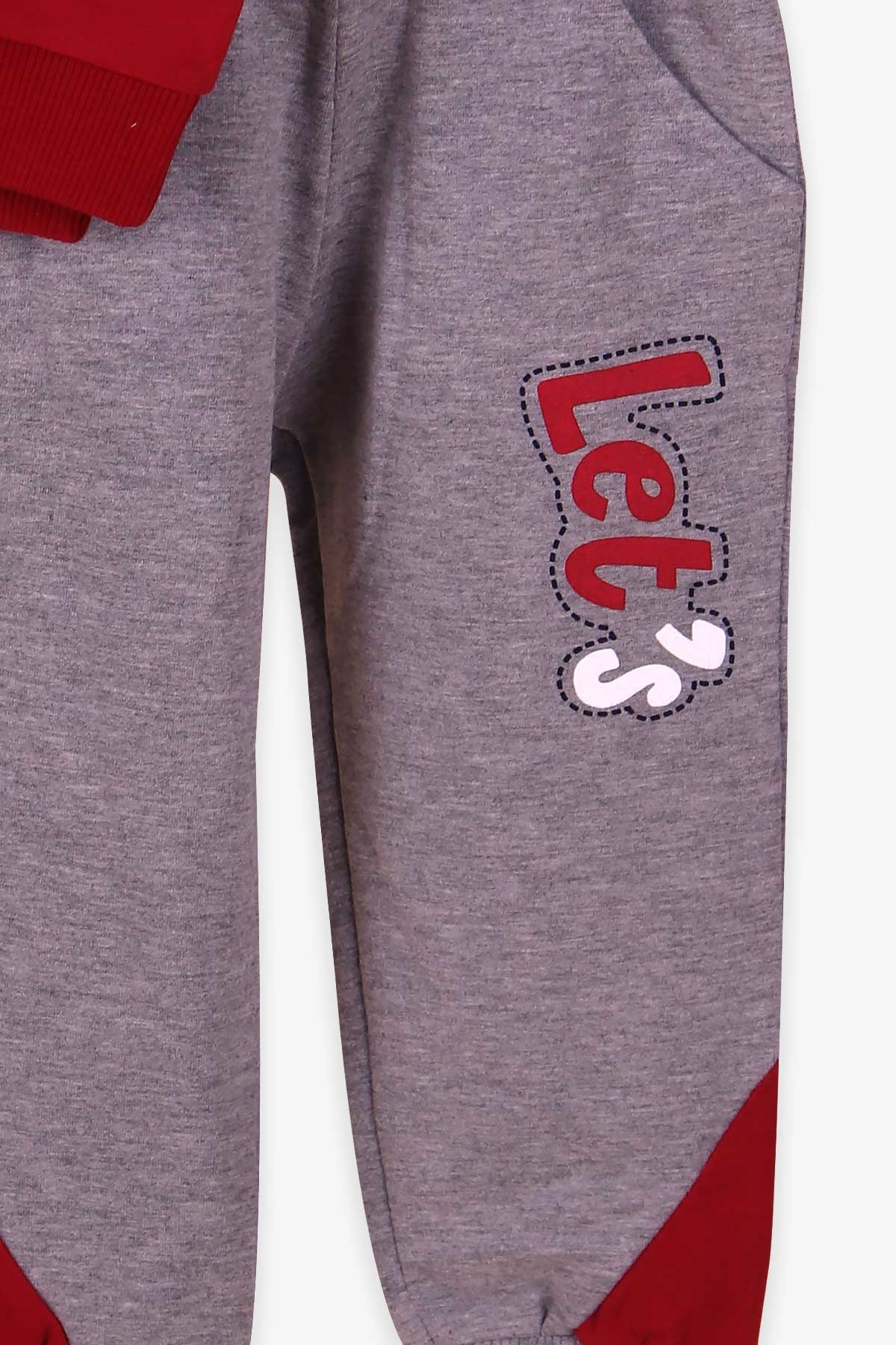Breeze Erkek Bebek Eşofman Takımı Tavşanlı Ayıcıklı Bordo (1-4 Yaş)