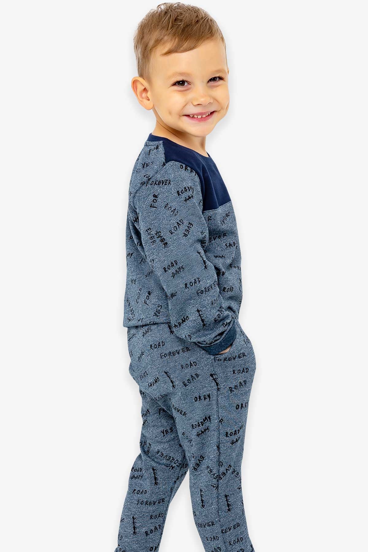 Breeze Erkek Bebek Eşofman Takımı Yazılı Lacivert (1 Yaş)