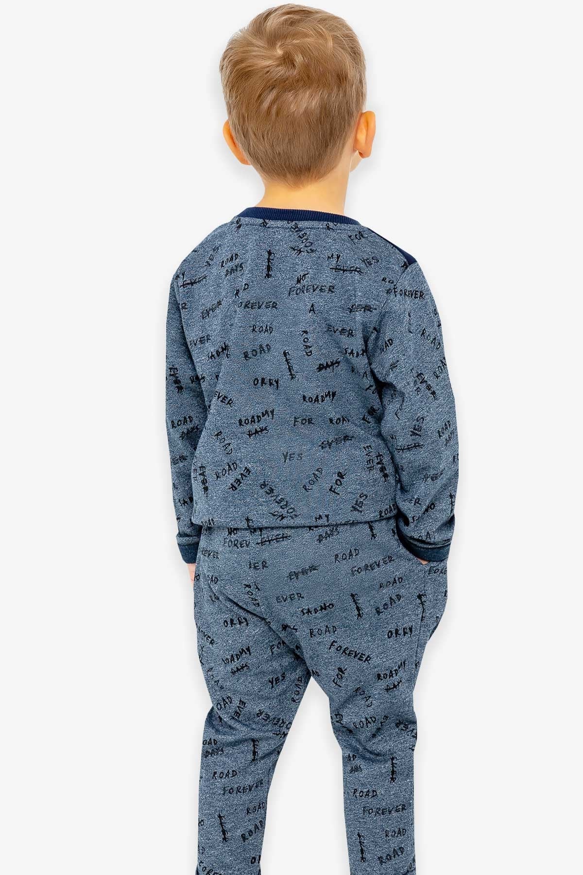 Breeze Erkek Bebek Eşofman Takımı Yazılı Lacivert (1 Yaş)