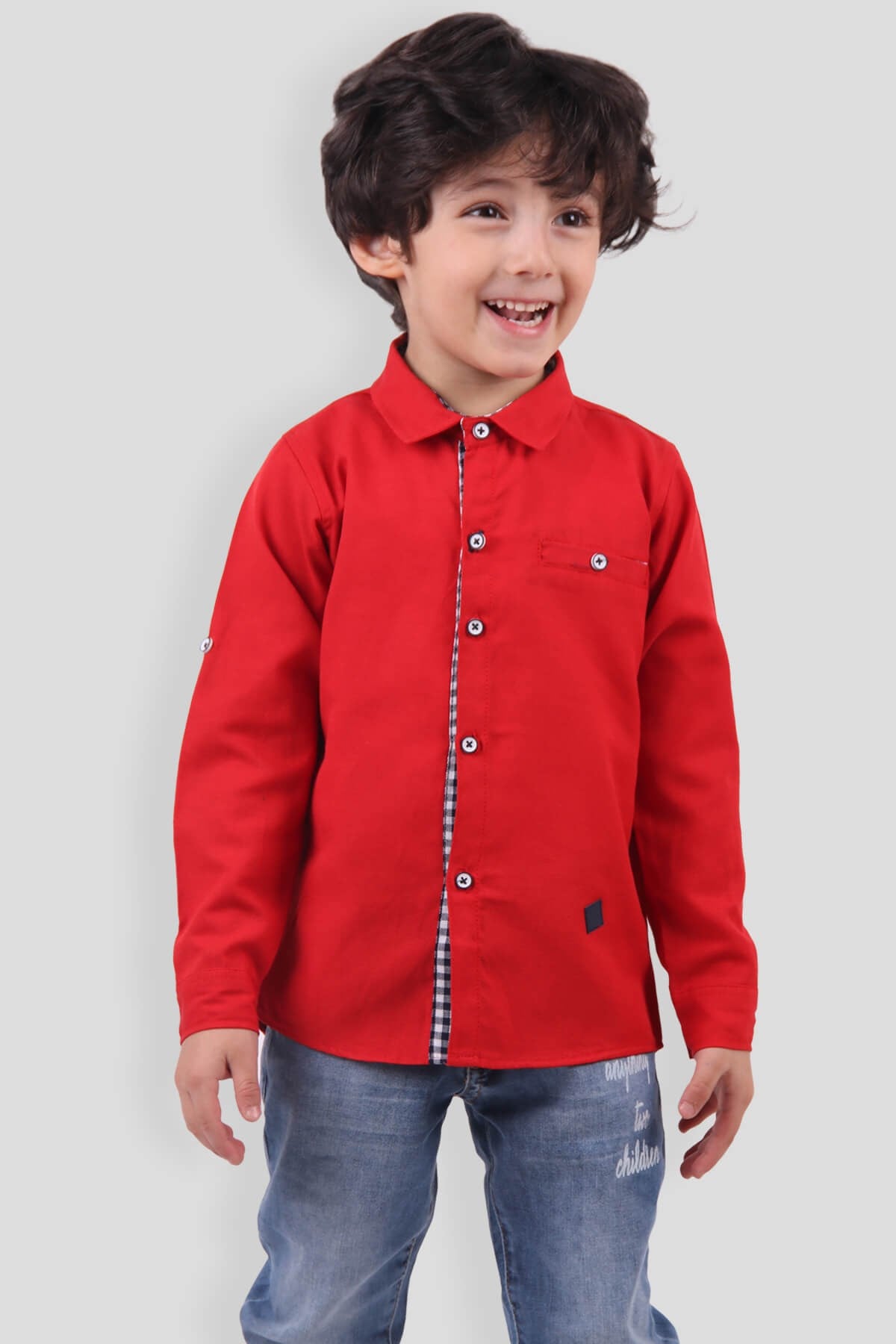 Breeze Erkek Bebek Gömlek Kırmızı (6 Ay-3 Yaş)