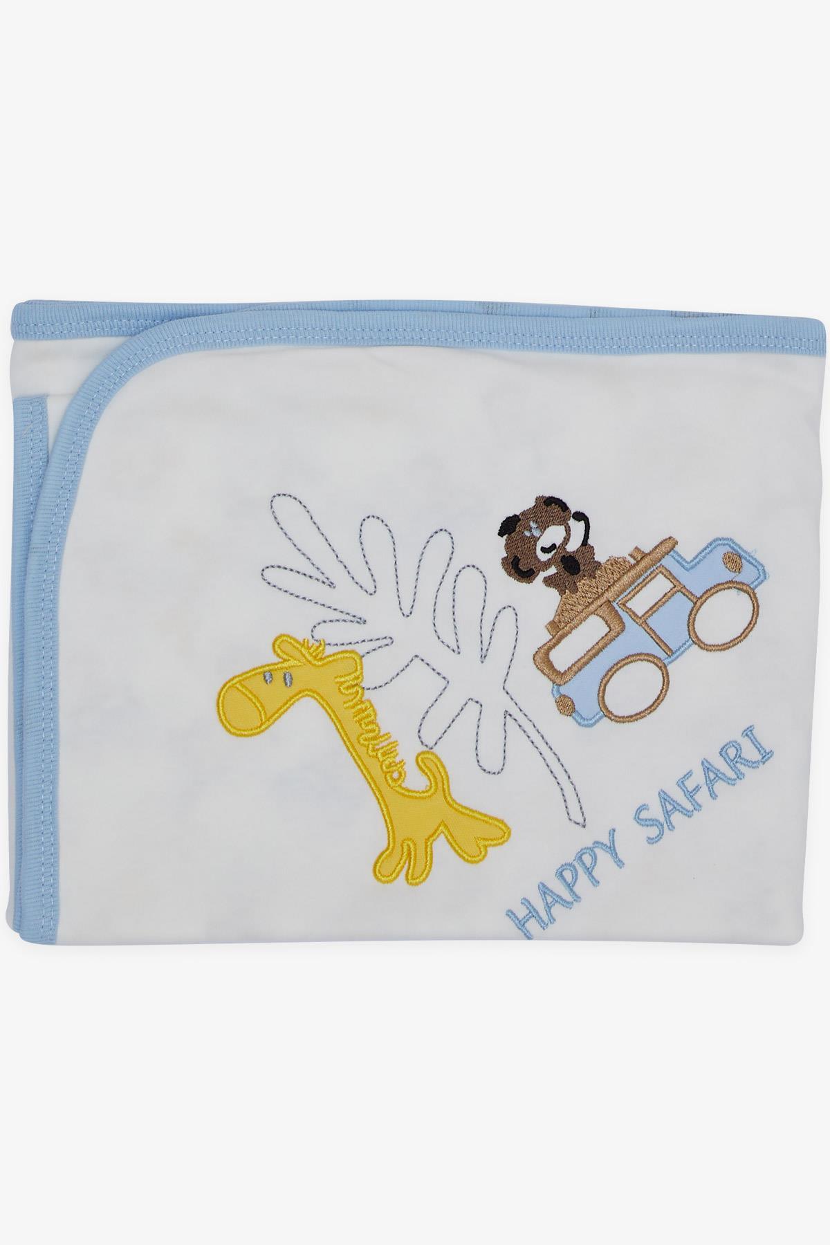 Breeze Erkek Bebek Hastane Çıkışı 10 lu Safari Temalı Nakışlı Beyaz (0-3 Ay)