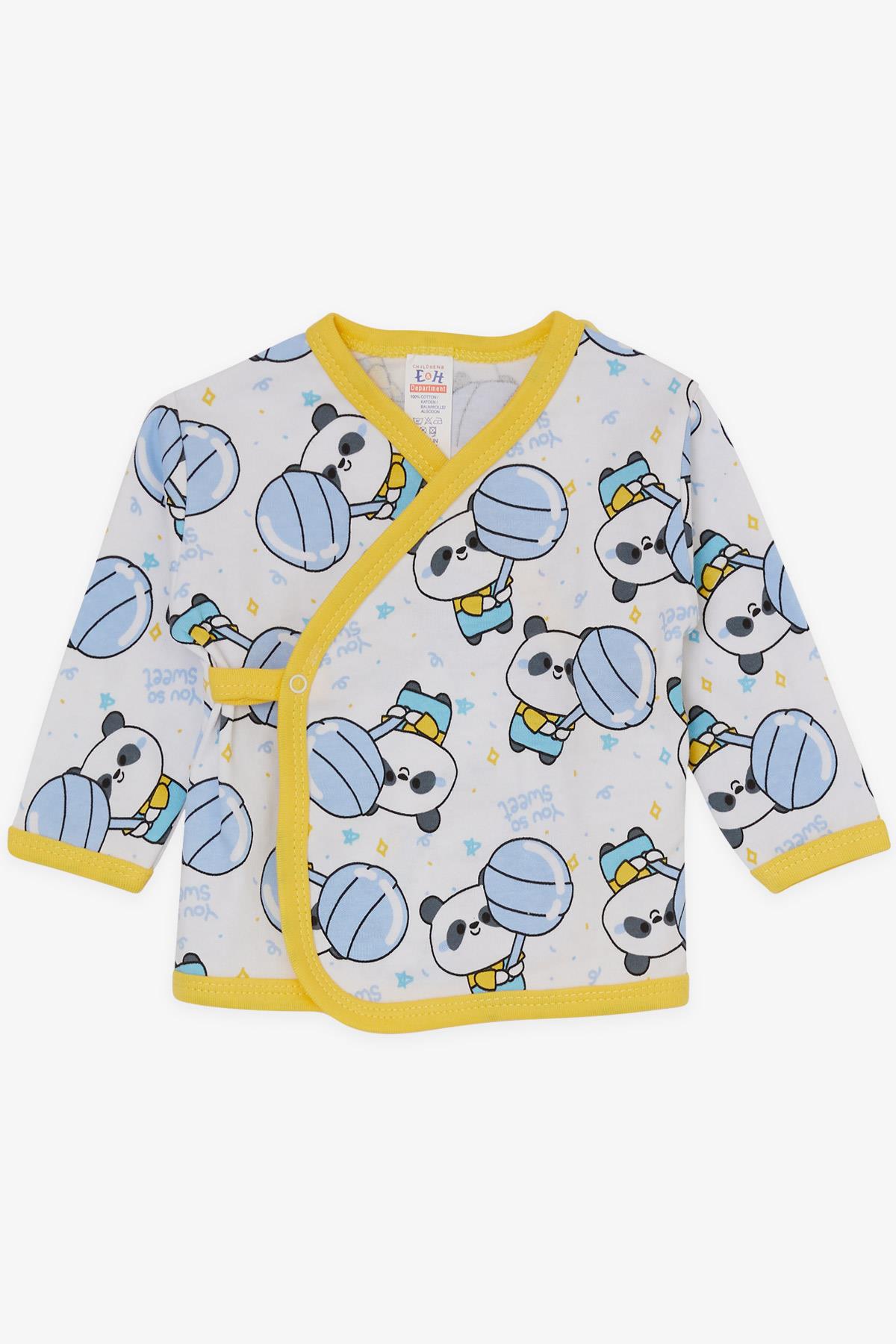 Breeze Erkek Bebek Hastane Çıkışı 5 li Sevimli Şekerci Panda Desenli Beyaz (0-)
