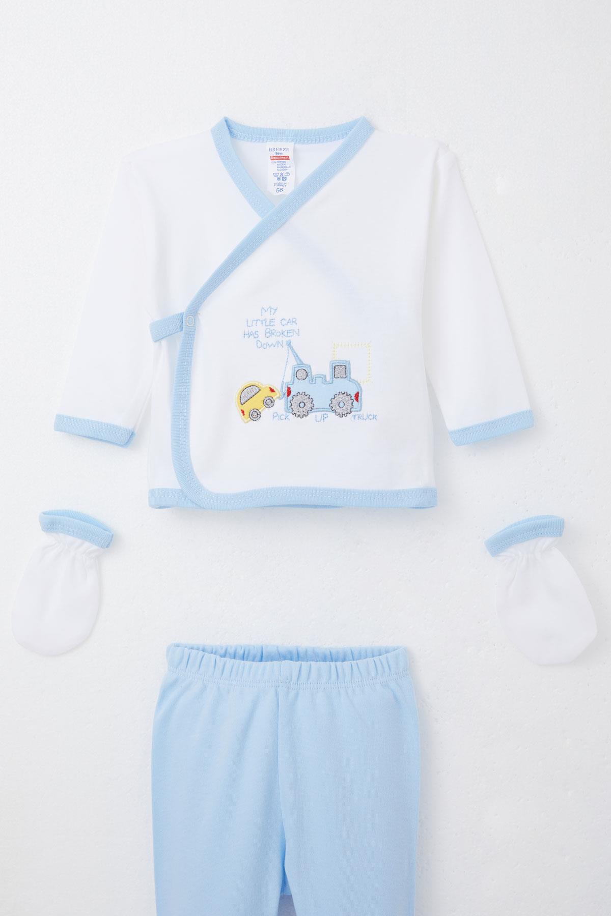 Breeze Erkek Bebek Hastane Çıkışı 5 li Sevimli Minik Oto Kurtarıcı Ekru (0-3 Ay)