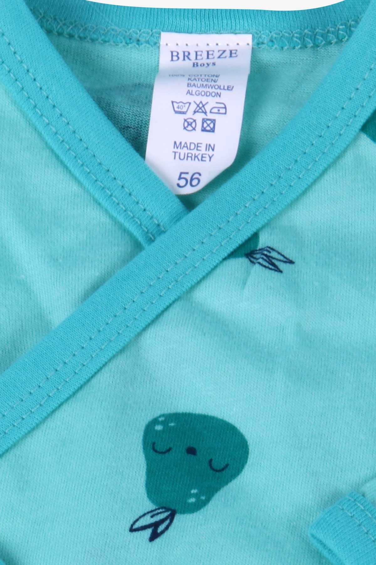 Breeze Erkek Bebek Hastane Çıkışı 5 li Armutlu Mint Yeşili (0-3 Ay)