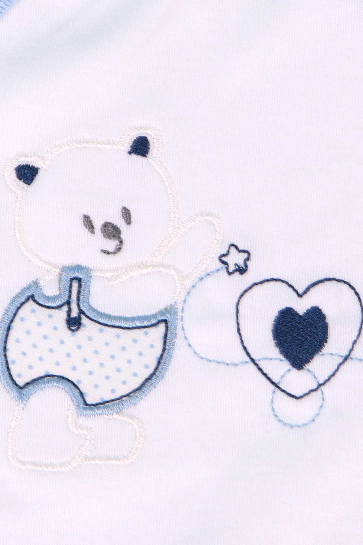 Breeze Erkek Bebek Hastane Çıkışı 5 li Ayıcık Nakışlı Ekru (0-3 Ay)