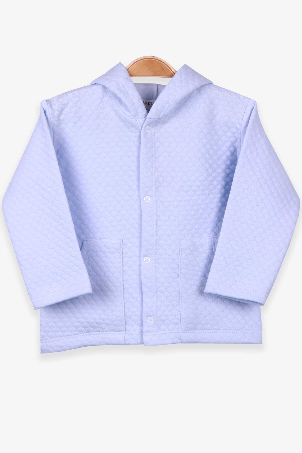 Breeze Erkek Bebek Hırka Basic Bebe Mavisi (0-3-9 Ay)