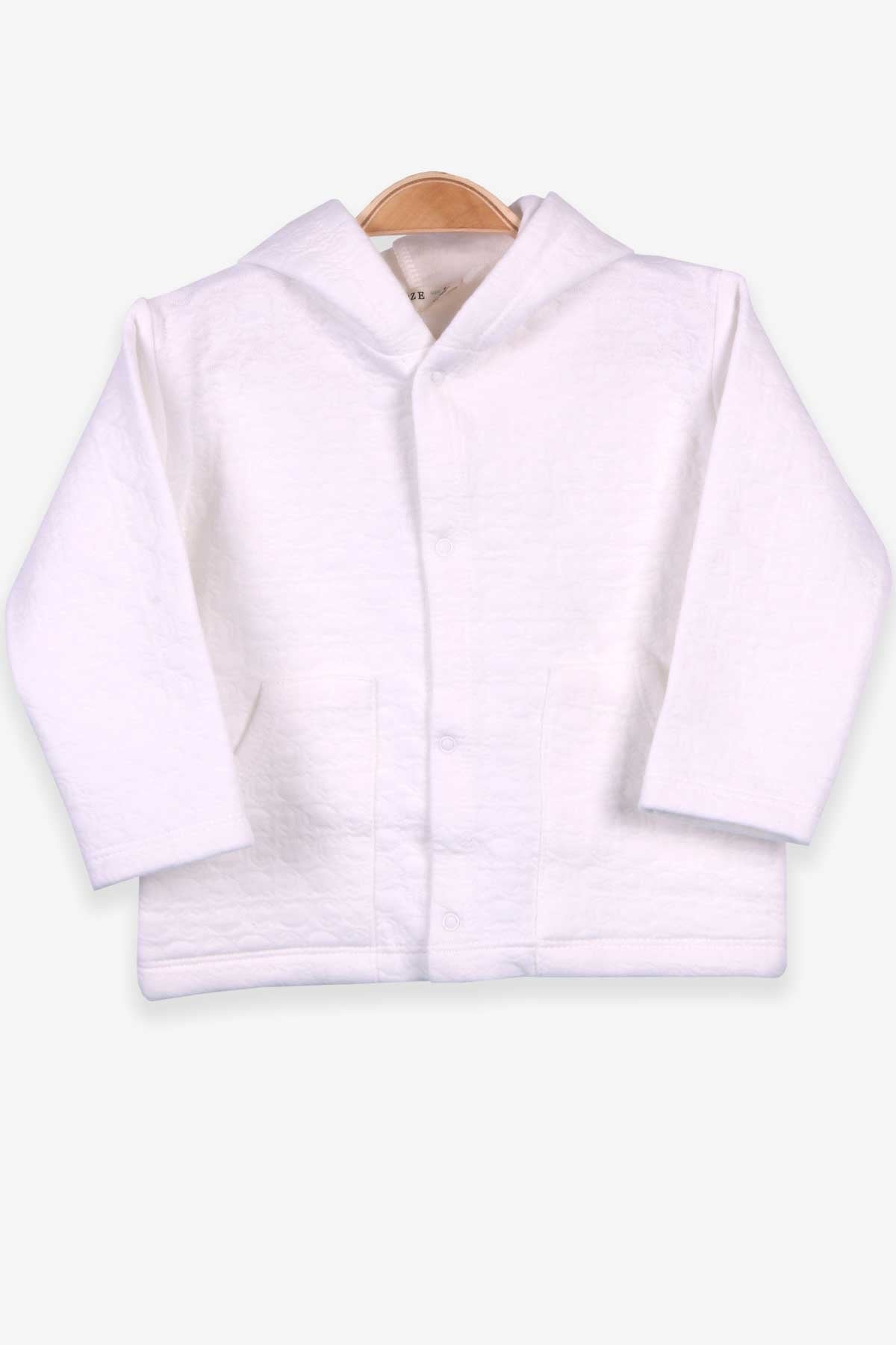 Breeze Erkek Bebek Hırka Basic Ekru (0-3-9 Ay)