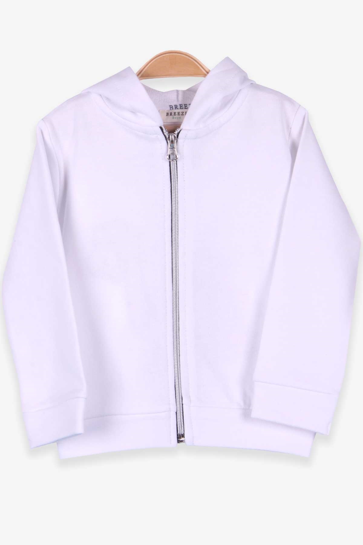 Breeze Erkek Bebek Hırka Dinozorlu Beyaz (9 Ay-3 Yaş)