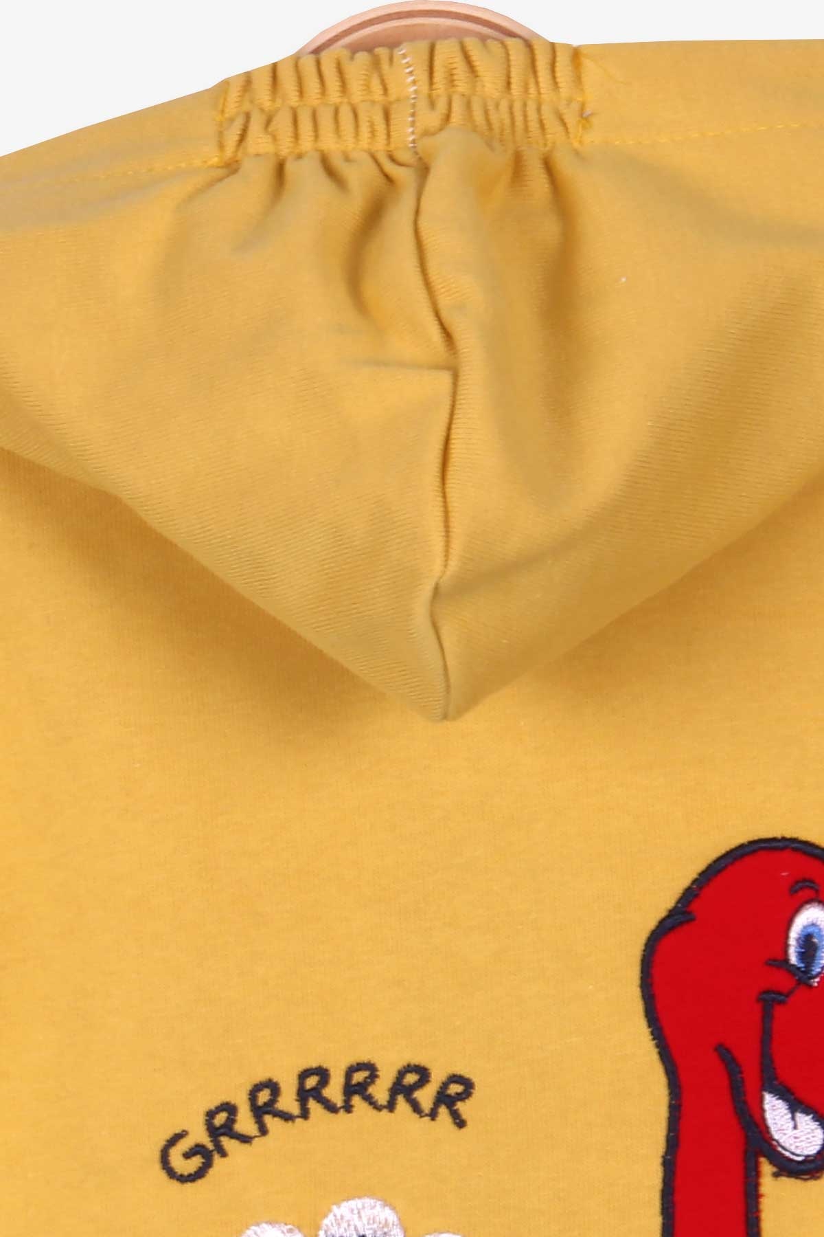 Breeze Erkek Bebek Hırka Dinozorlu Hardal Sarı (9 Ay-3 Yaş)