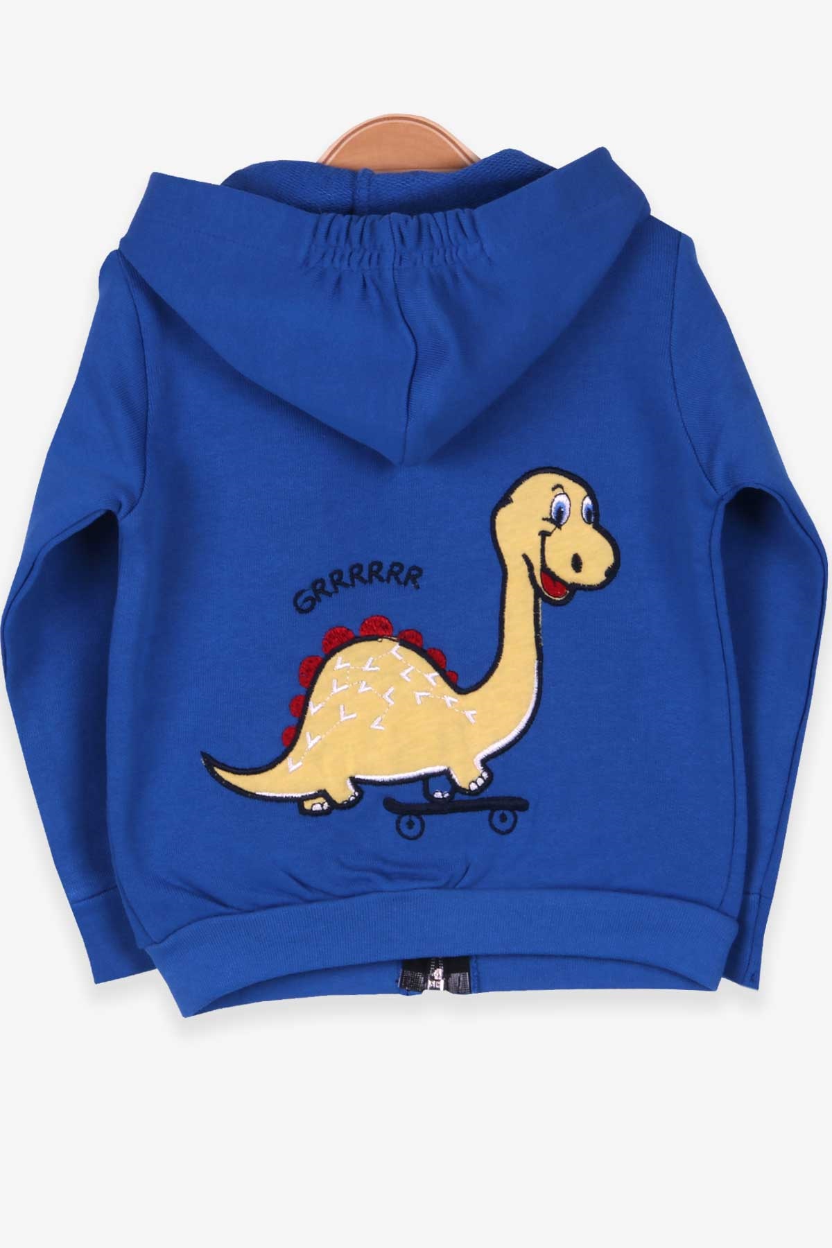 Breeze Erkek Bebek Hırka Dinozorlu Saks Mavisi (9 Ay-3 Yaş)