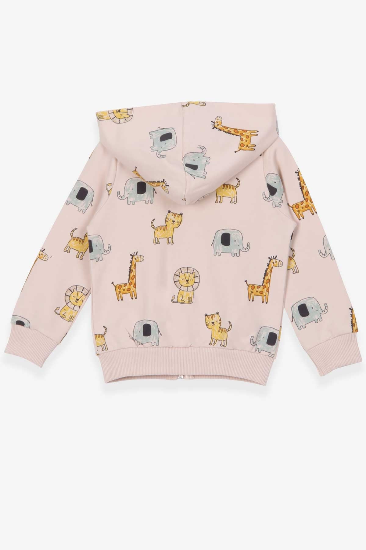 Breeze Erkek Bebek Hırka Hayvancık Desenli Bej (9 Ay-3 Yaş)