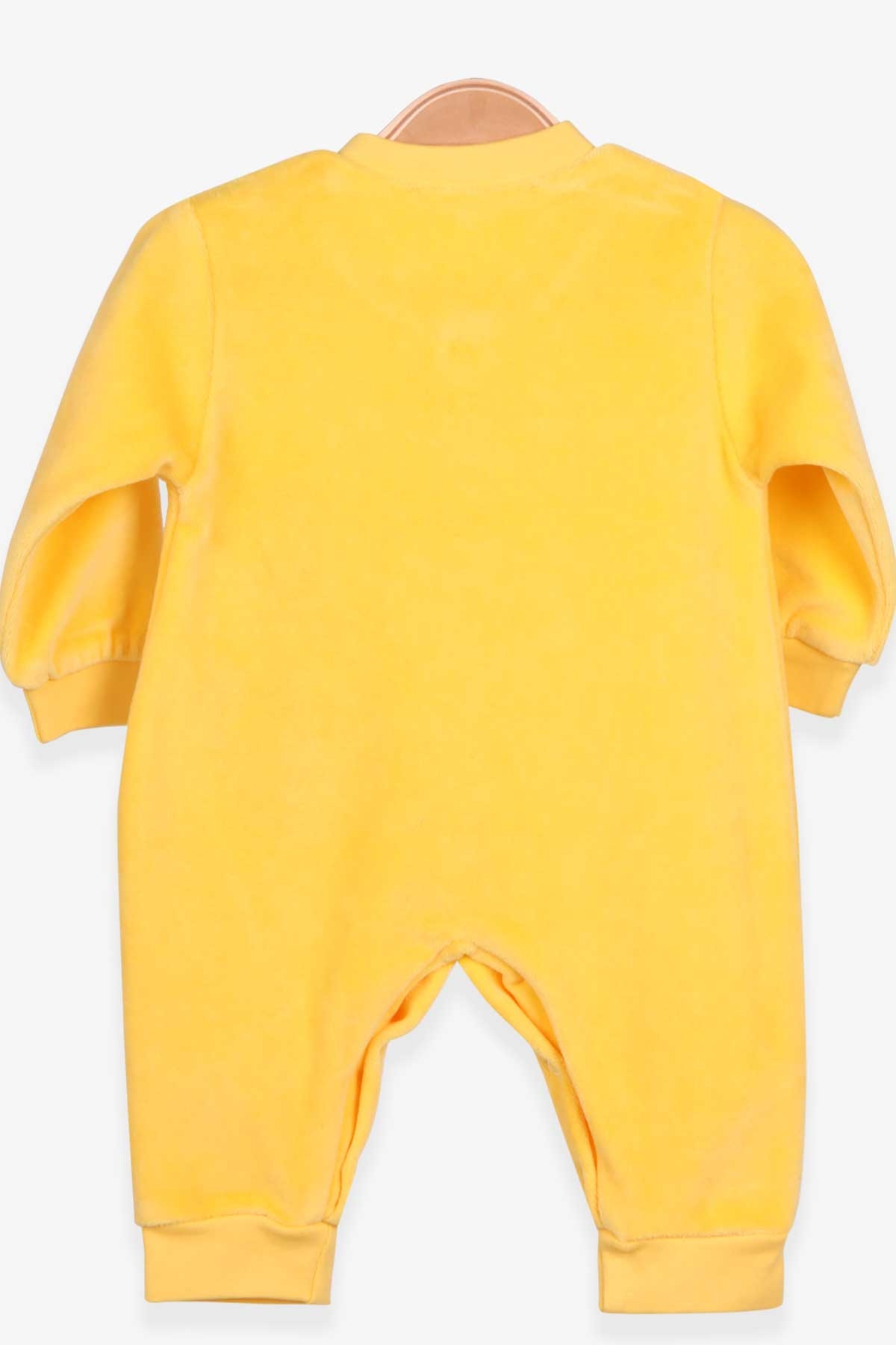 Breeze Erkek Bebek Kadife Tulum Aslan Nakışlı Sarı (0-3 Ay-6 Ay)