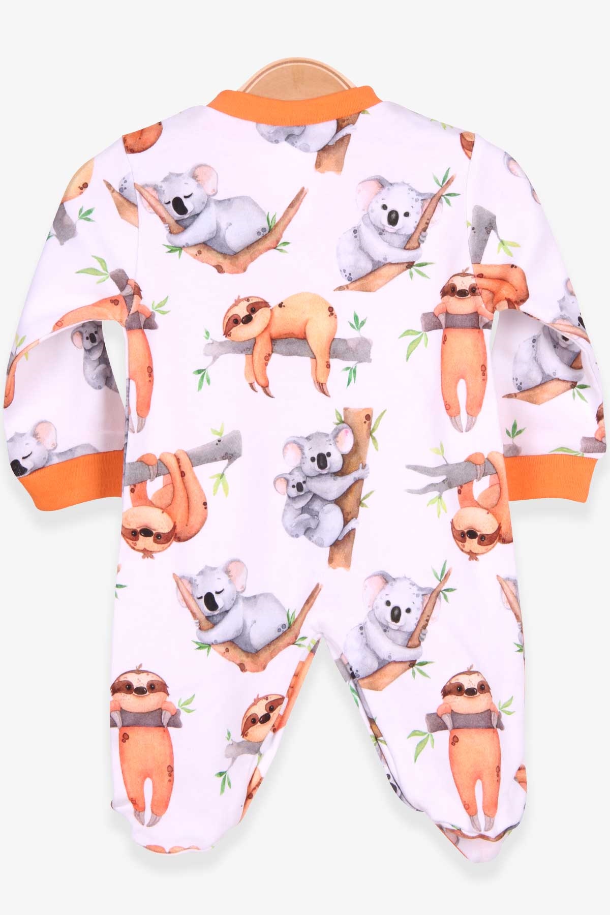 Breeze Erkek Bebek Koala Desenli Şapkalı Set Beyaz (0-3 Ay-6 Ay)