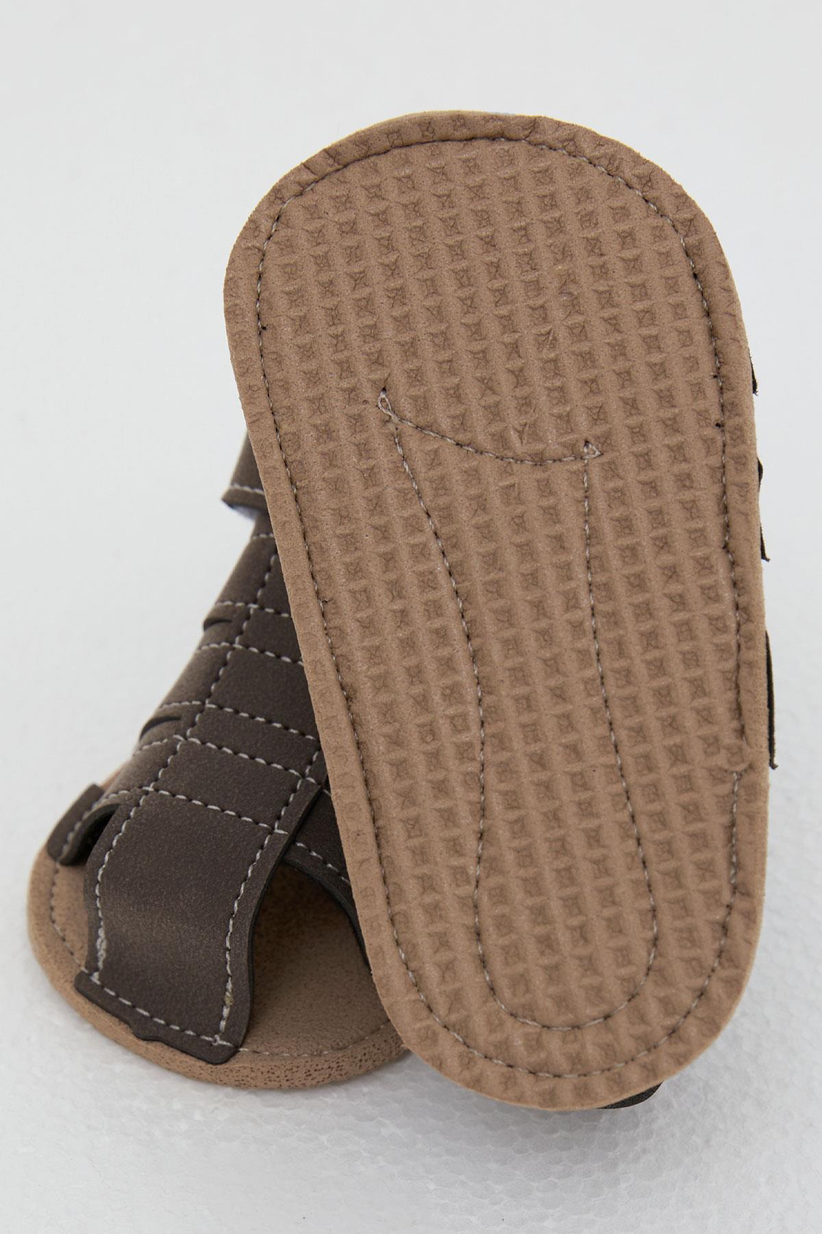 Breeze Erkek Bebek Nubuk Sandalet Cırtlı Kahverengi (18 Numara-19 Numara)