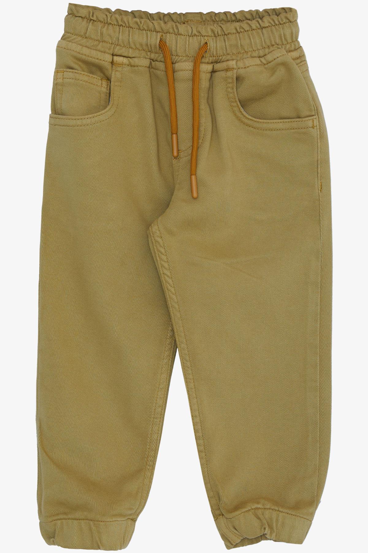 Breeze Erkek Bebek Pantolon Bağcıklı Beli Paçası Lastikli Haki Yeşil (1.5-2 Yaş)