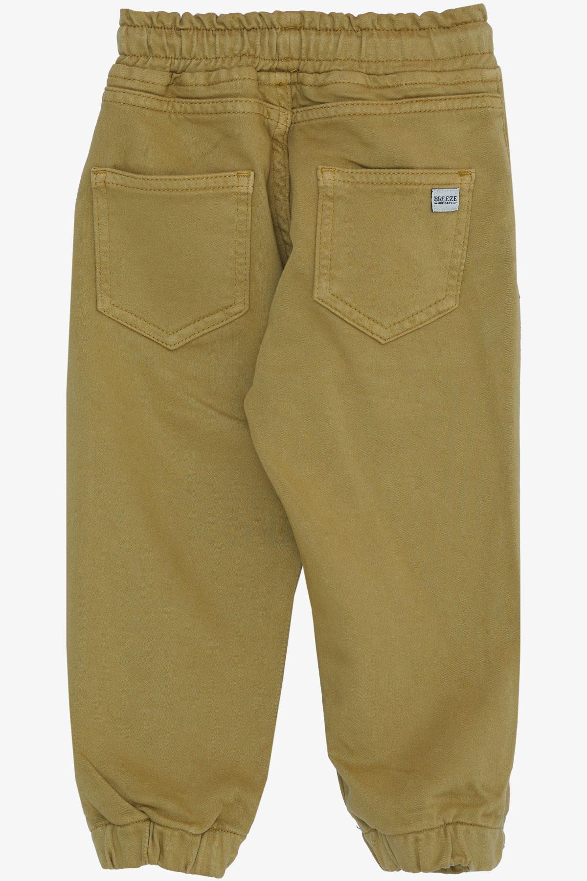 Breeze Erkek Bebek Pantolon Bağcıklı Beli Paçası Lastikli Haki Yeşil (1.5-2 Yaş)