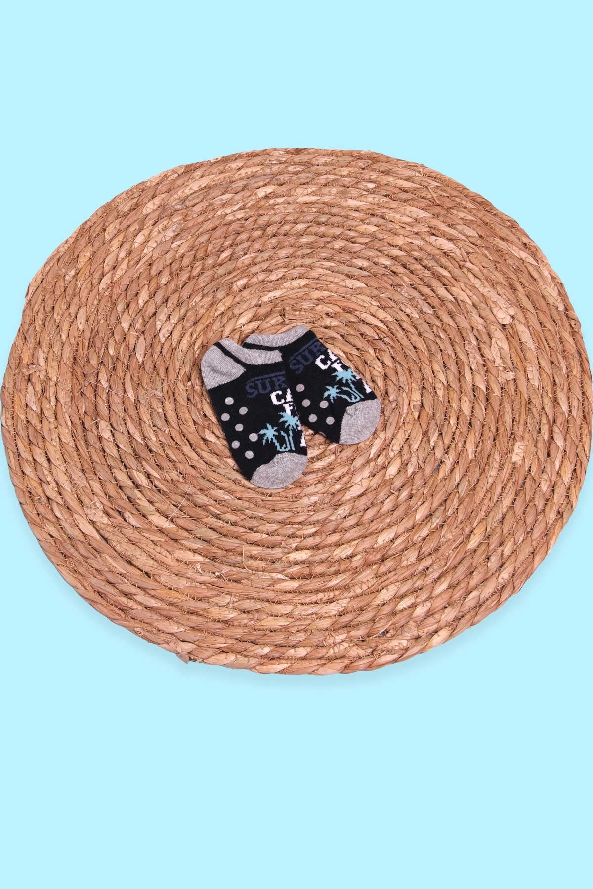 Breeze Erkek Bebek Patik Çorap Abs li Desenli Lacivert (1-2 Yaş)