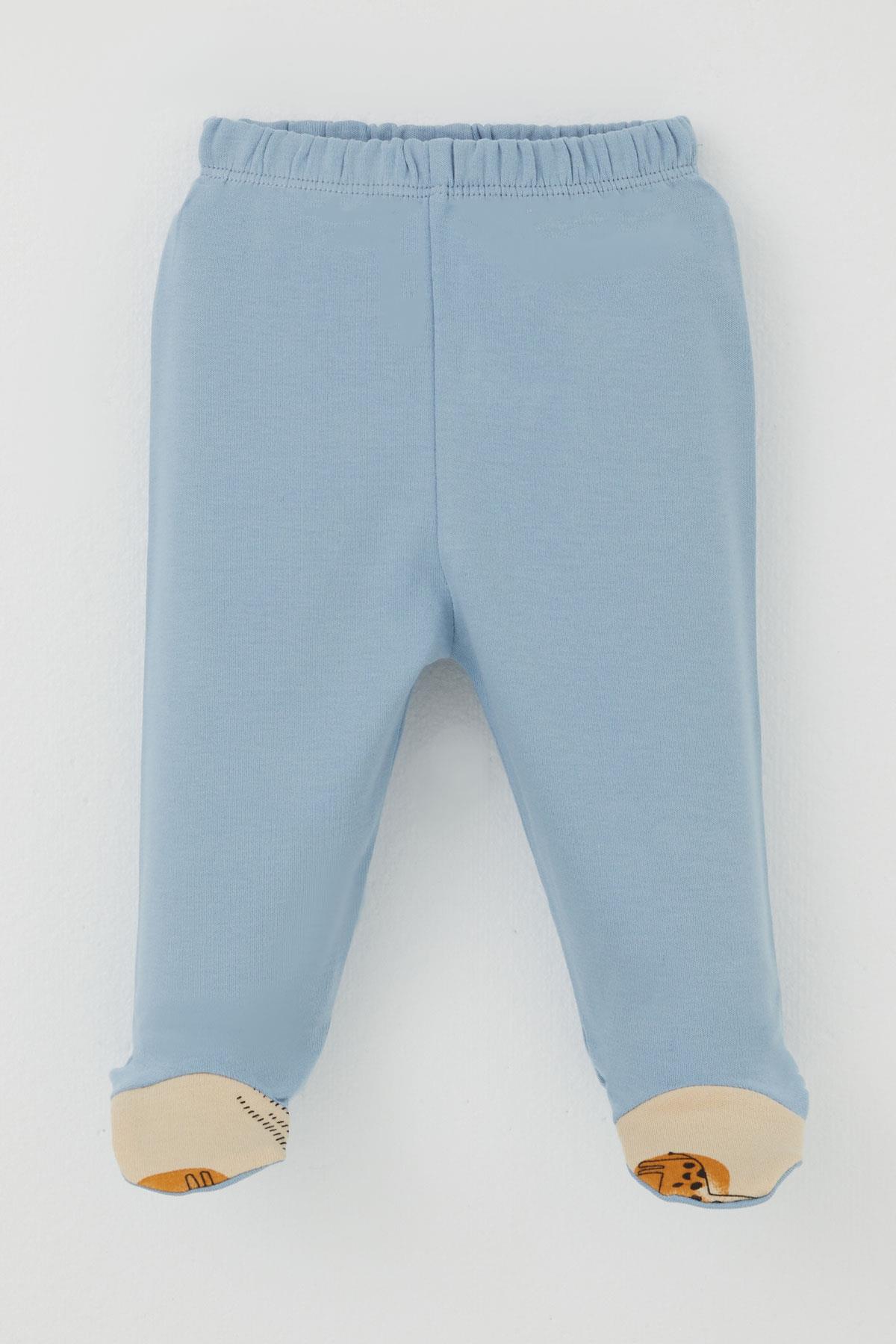 Breeze Erkek Bebek Patikli Alt Basic Mavi (0-3 Ay)