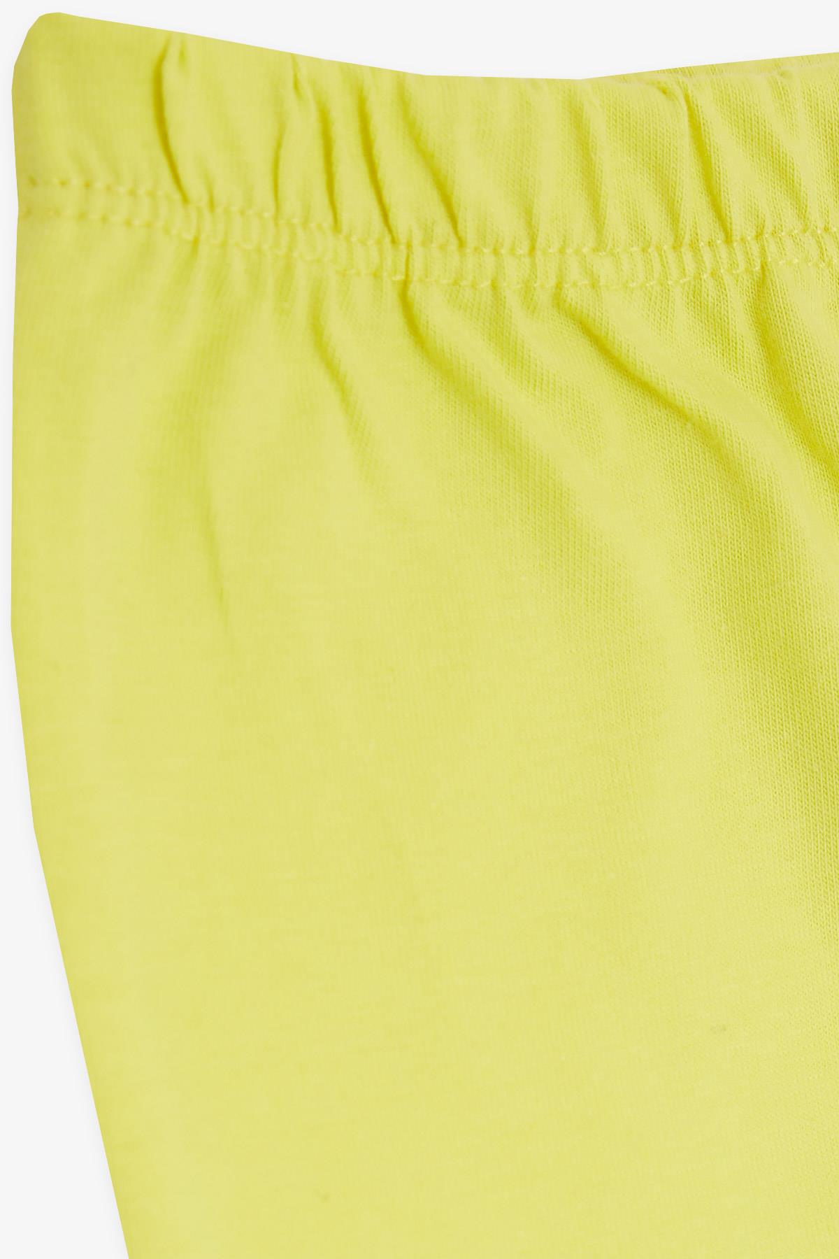 Breeze Erkek Bebek Patikli Alt Basic Neon Sarı (0-3 Ay-)