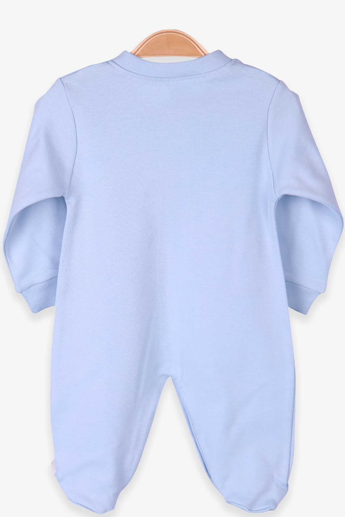 Breeze Erkek Bebek Patikli Tulum Ayıcıklı Şapkalı Set Mavi (0-3 Ay-4 Ay)