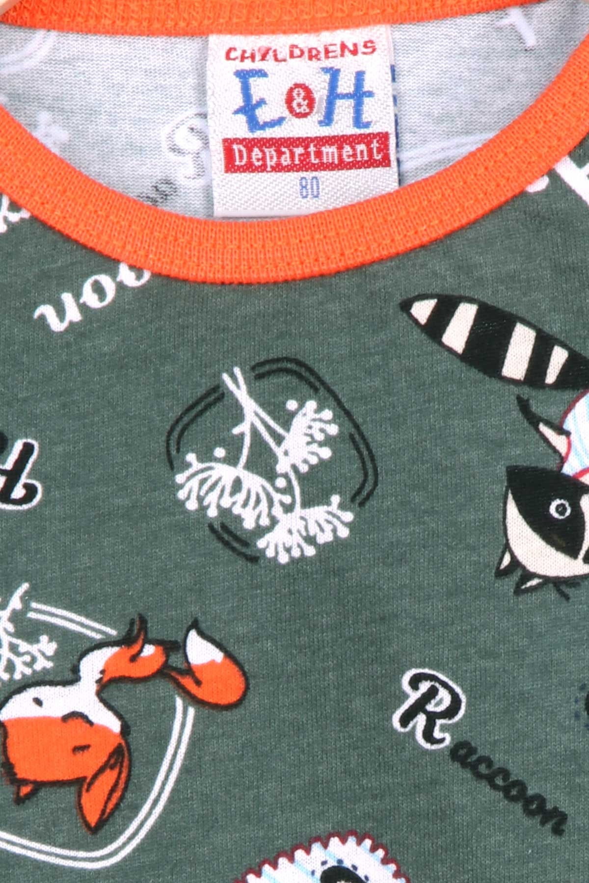 Breeze Erkek Bebek Pijama Takım Rakun Desenli Yeşil (9 Ay-3 Yaş)