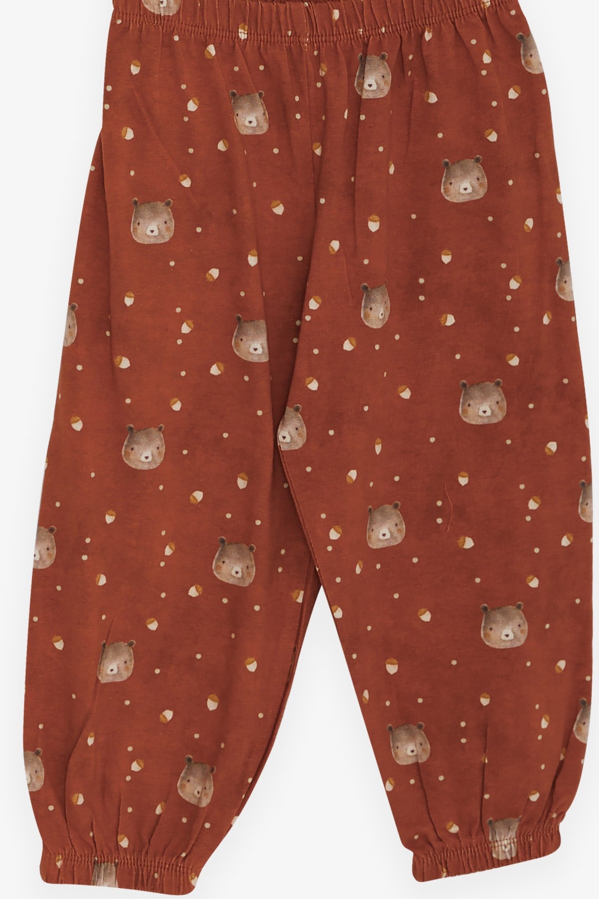 Breeze Erkek Bebek Pijama Takımı Ayıcık Desenli Kahverengi (9 Ay-3 Yaş)