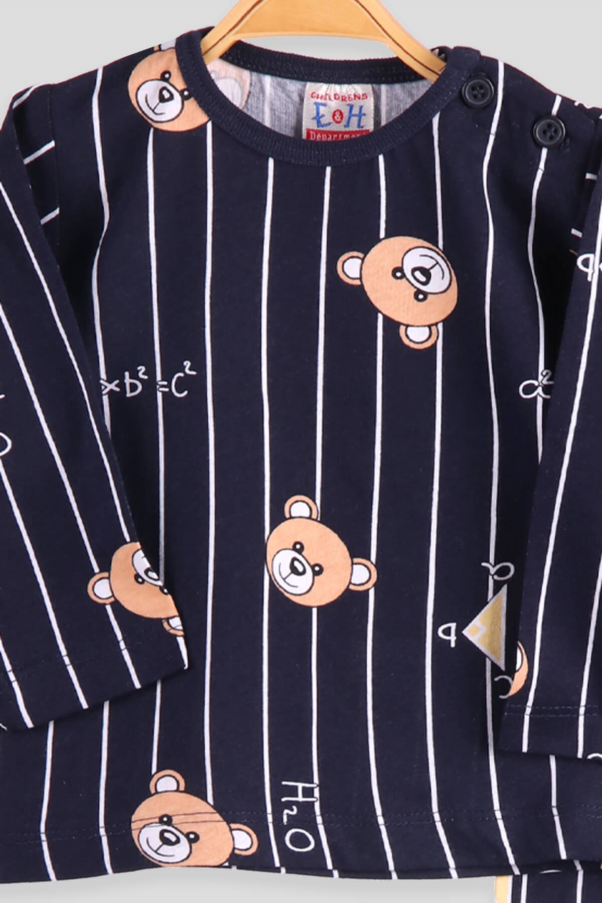 Breeze Erkek Bebek Pijama Takımı Ayıcıklı Lacivert (1-4 Yaş)