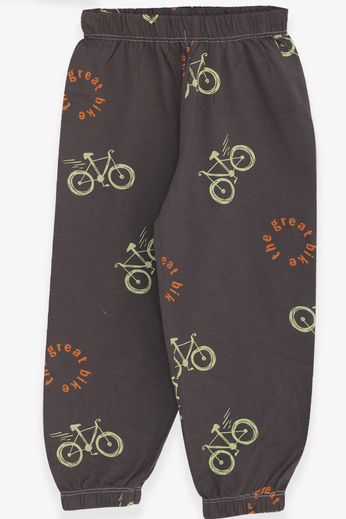 Breeze Erkek Bebek Pijama Takımı Bisiklet Desenli Haki Yeşil (9 Ay-3 Yaş)