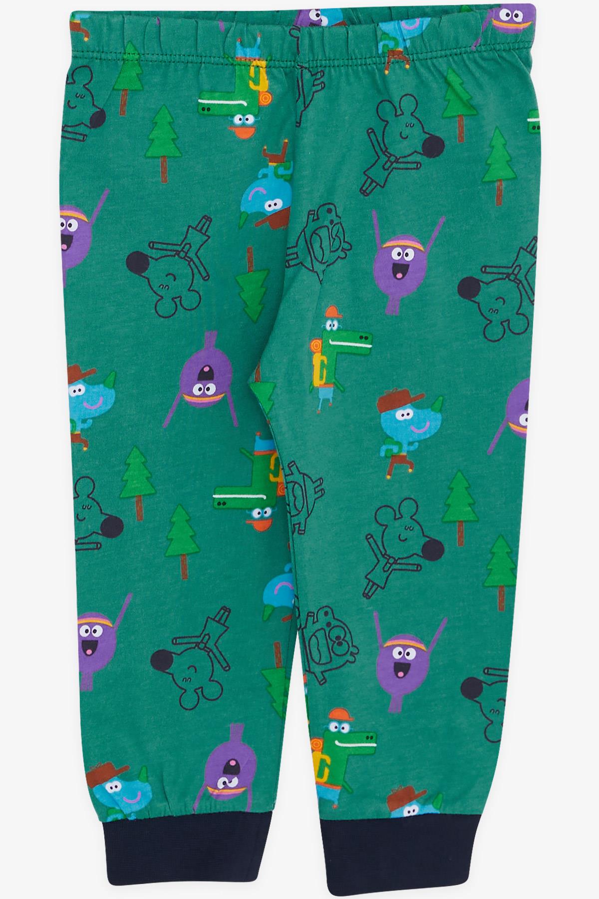 Breeze Erkek Bebek Pijama Takımı Çılgın Hayvancıklar Desenli Yeşil (4 Ay-1 Yaş)