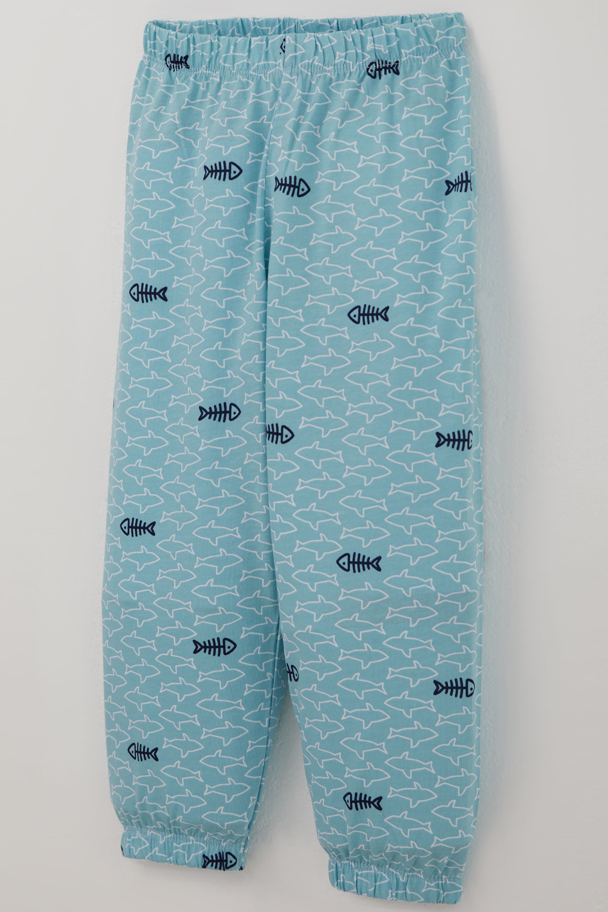 Breeze Erkek Bebek Pijama Takımı Deniz Temalı Köpekbalığı Desenli Turkuaz (9 Ay-3 Yaş)