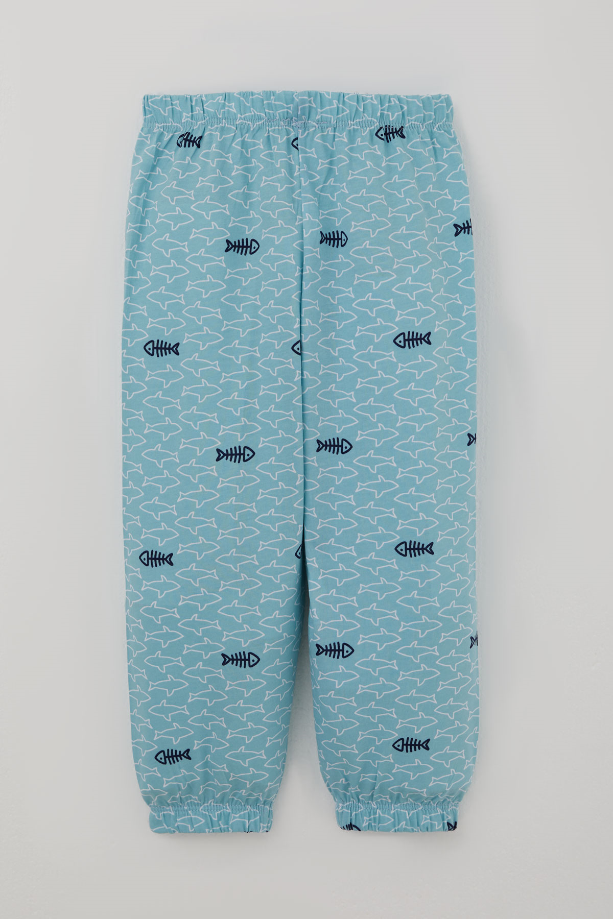 Breeze Erkek Bebek Pijama Takımı Deniz Temalı Köpekbalığı Desenli Turkuaz (9 Ay-3 Yaş)
