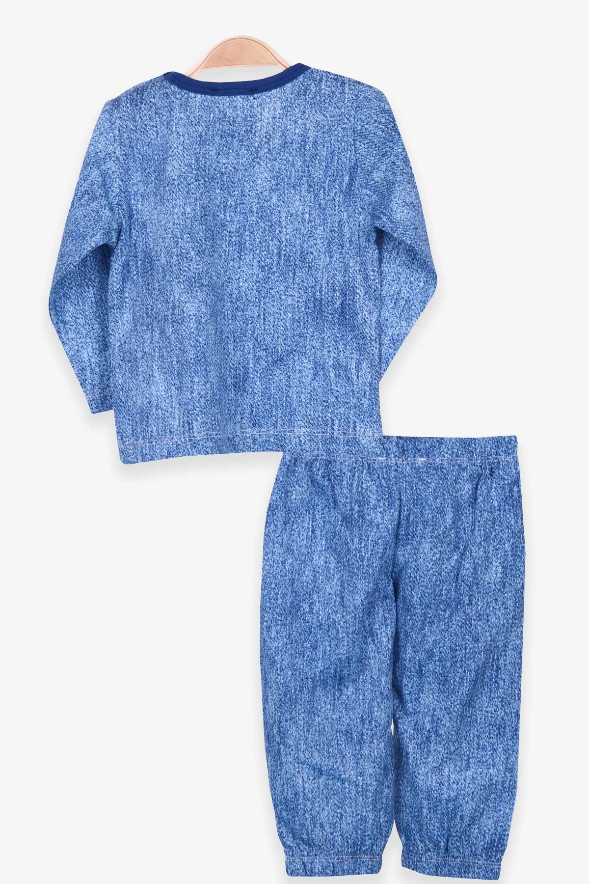 Breeze Erkek Bebek Pijama Takımı Desenli Mavi (9 Ay-3 Yaş)