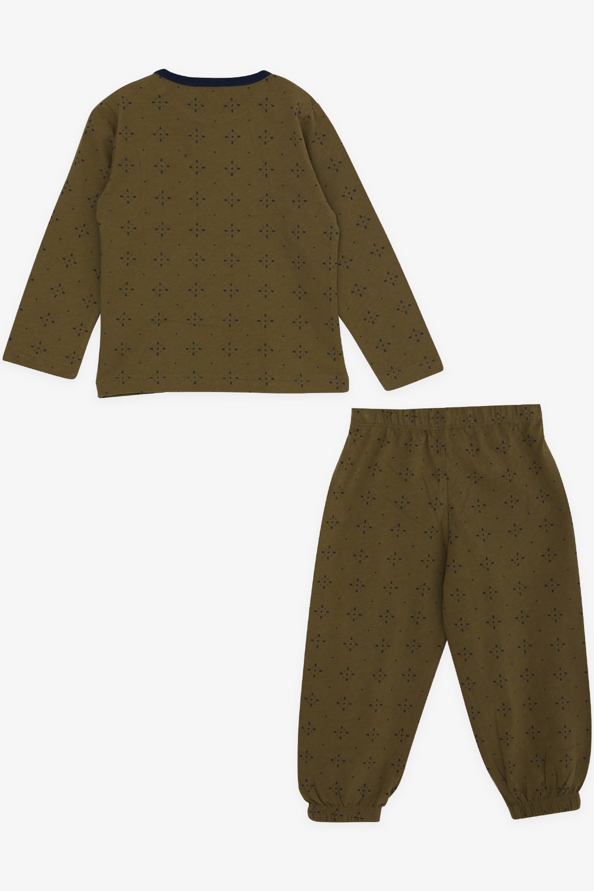 Breeze Erkek Bebek Pijama Takımı Desenli Haki Yeşil (9 Ay-3 Yaş)