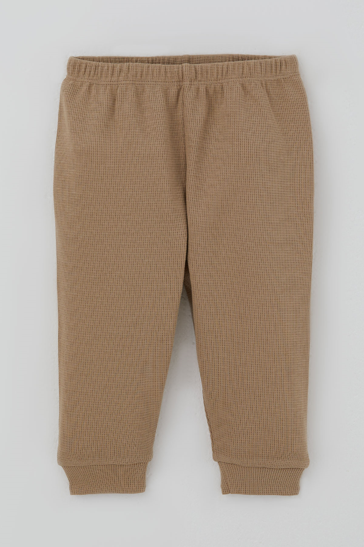 Breeze Erkek Bebek Pijama Takımı Dokulu Önden Çıtçıtlı Açık Kahverengi (4 Ay-1 Yaş)