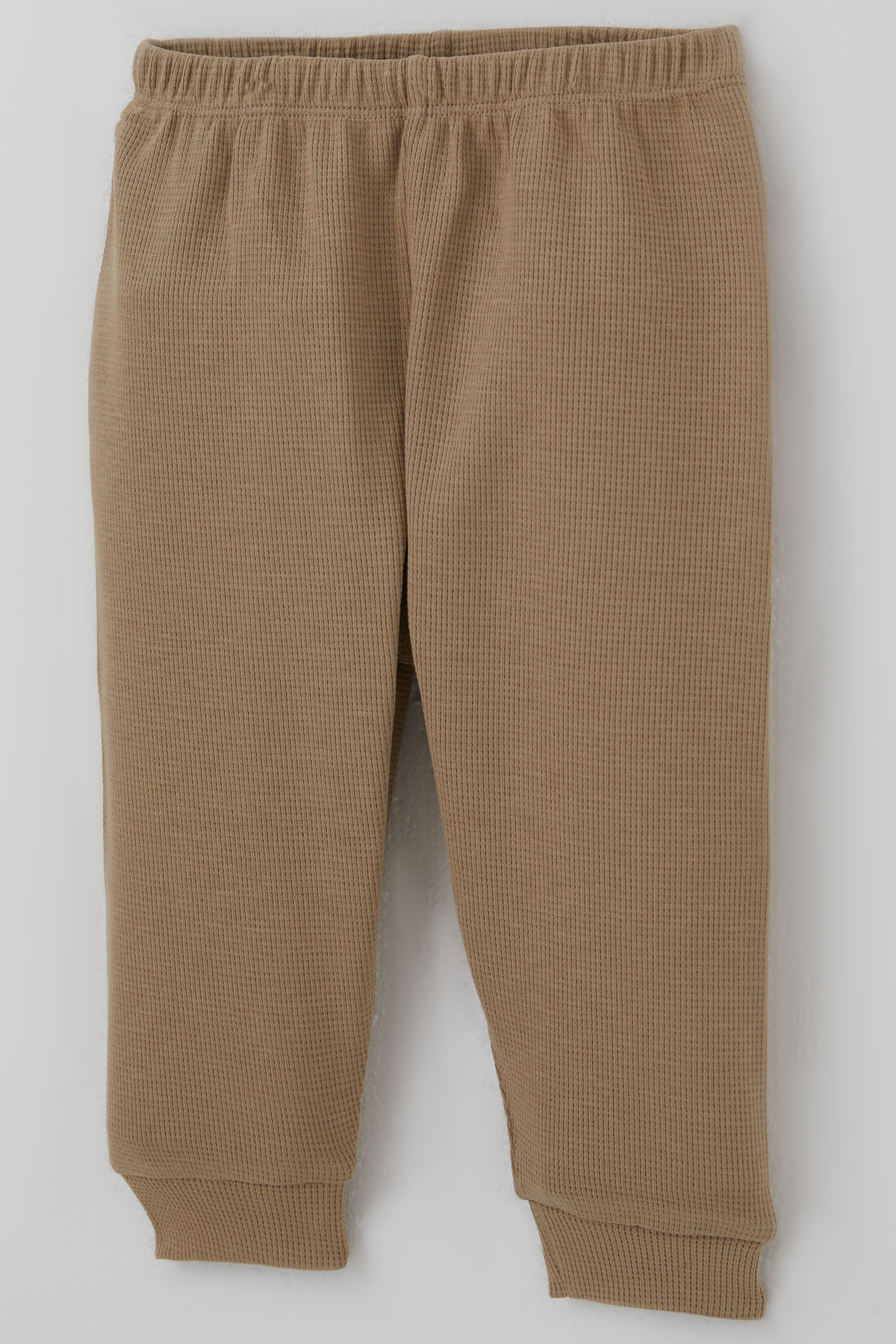 Breeze Erkek Bebek Pijama Takımı Dokulu Önden Çıtçıtlı Açık Kahverengi (4 Ay-1 Yaş)