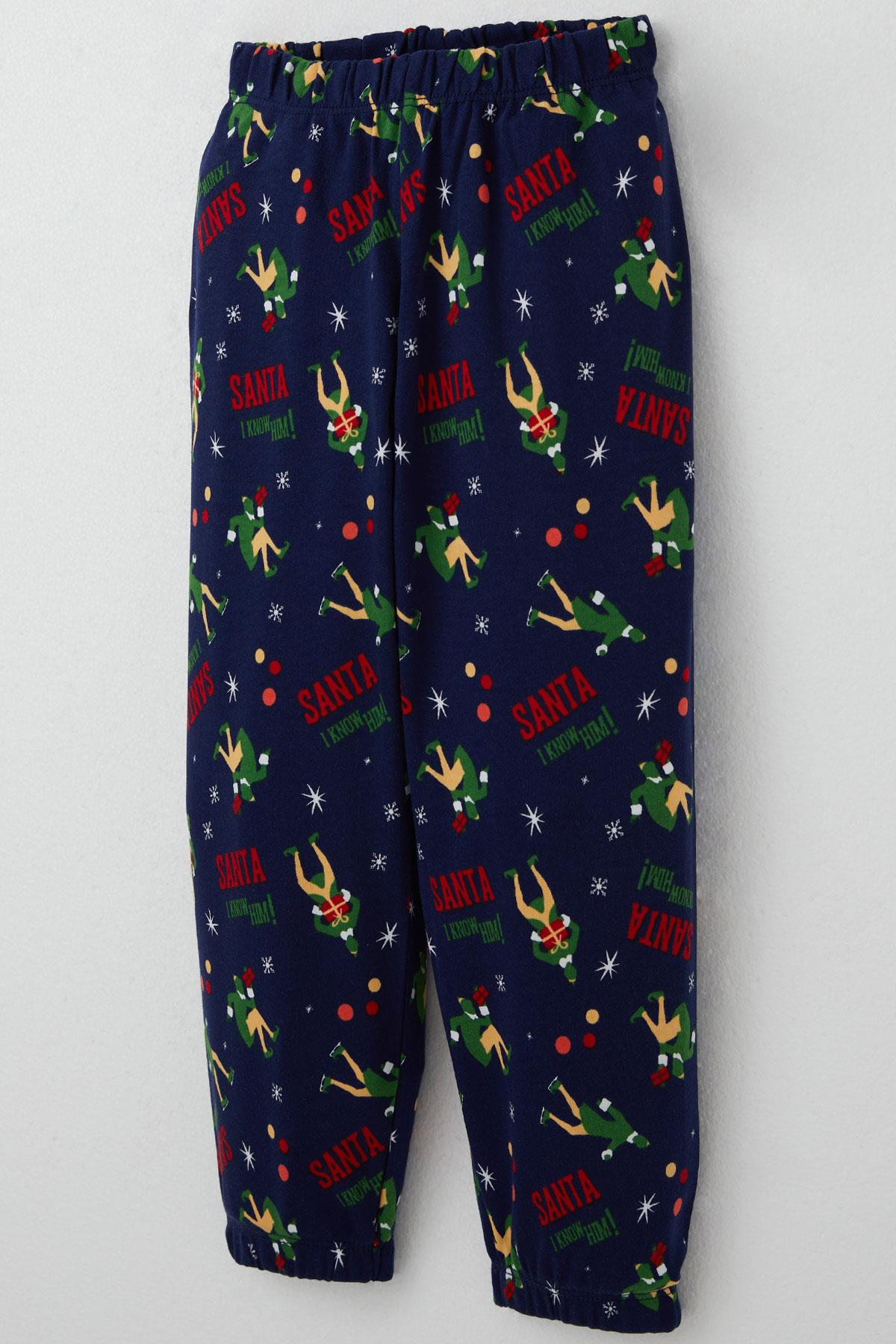 Breeze Erkek Bebek Pijama Takımı Eğlenceli Noel Baba Desenli Lacivert (9 Ay-3 Yaş)