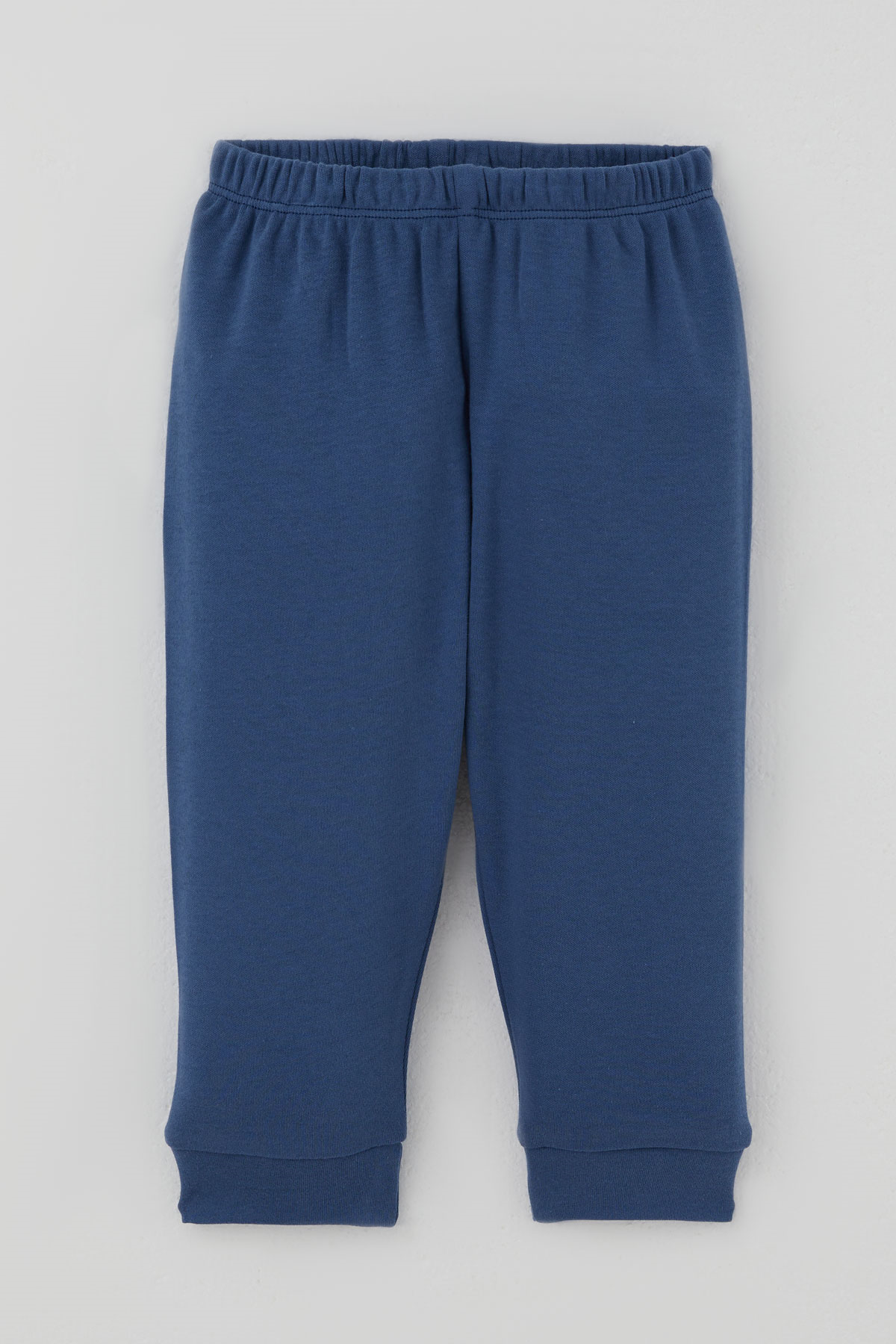 Breeze Erkek Bebek Pijama Takımı Ekose Desenli Önden Çıtçıtlı Mavi (4 Ay - 1 Yaş)