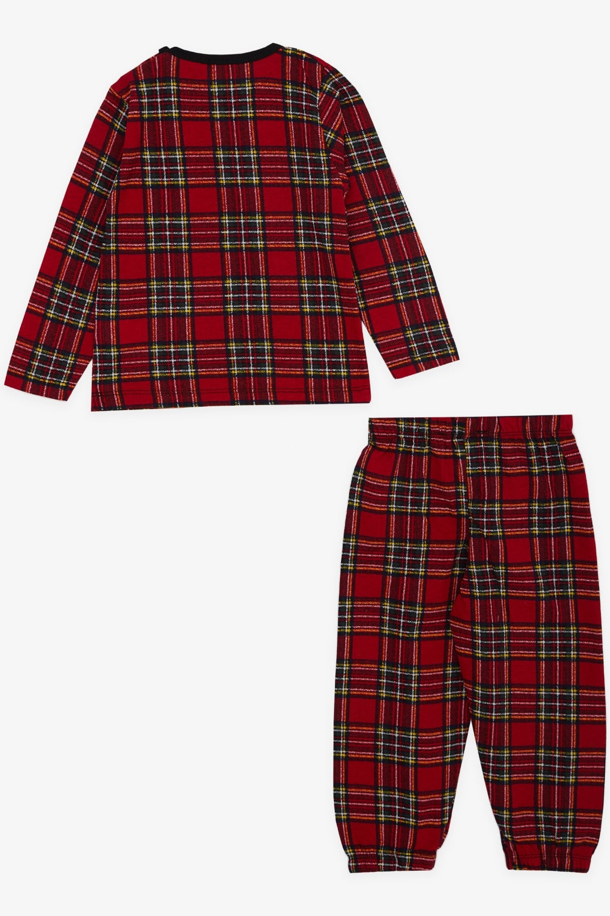 Breeze Erkek Bebek Pijama Takımı Ekose Desenli Kırmızı (9 Ay-3 Yaş)