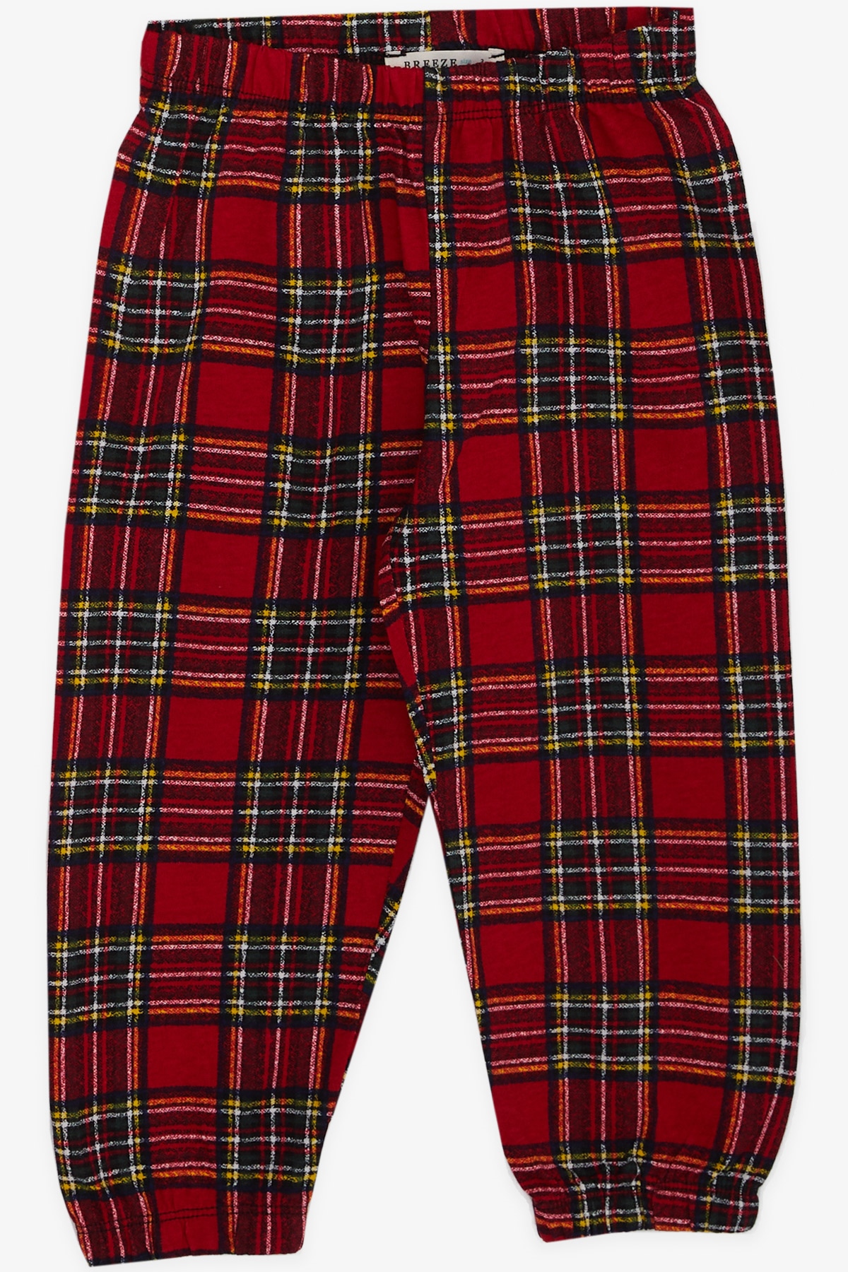 Breeze Erkek Bebek Pijama Takımı Ekose Desenli Kırmızı (9 Ay-3 Yaş)