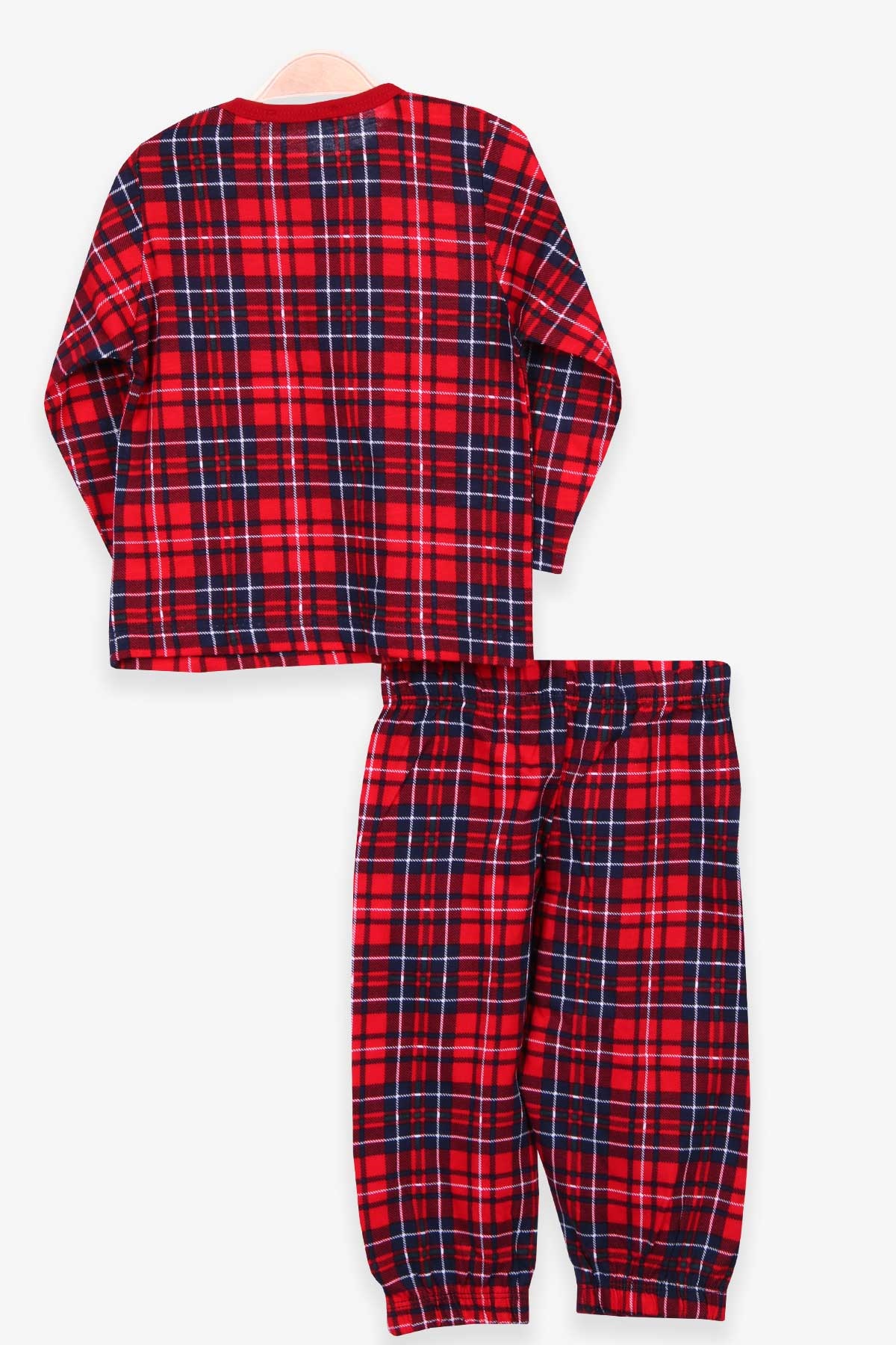 Breeze Erkek Bebek Pijama Takımı Ekoseli Kırmızı (9 Ay-3 Yaş)