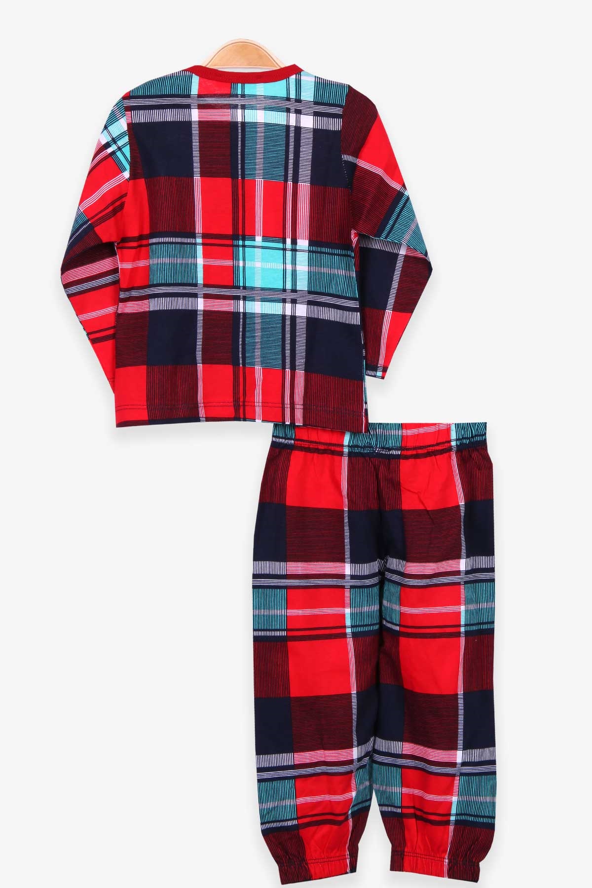 Breeze Erkek Bebek Pijama Takımı Ekoseli Karışık Renk (9 Ay-3 Yaş)