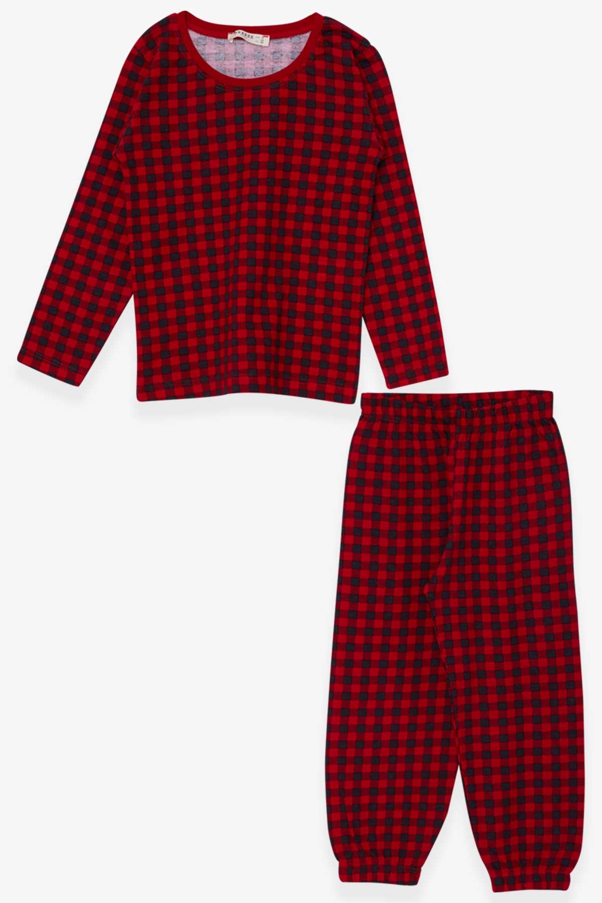 Breeze Erkek Bebek Pijama Takımı Kareli Desenli Kırmızı (9 Ay-3 Yaş)