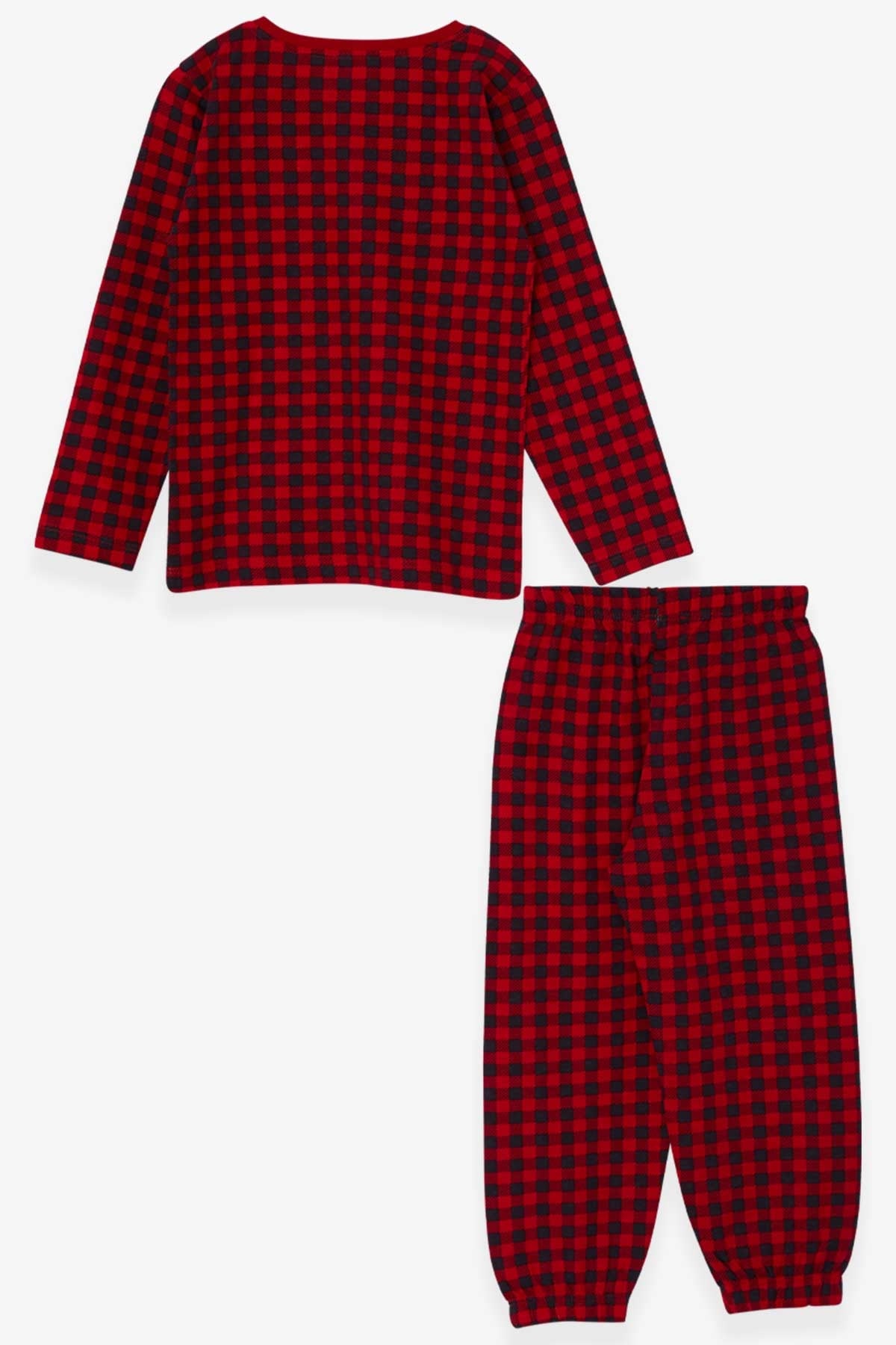Breeze Erkek Bebek Pijama Takımı Kareli Desenli Kırmızı (9 Ay-3 Yaş)